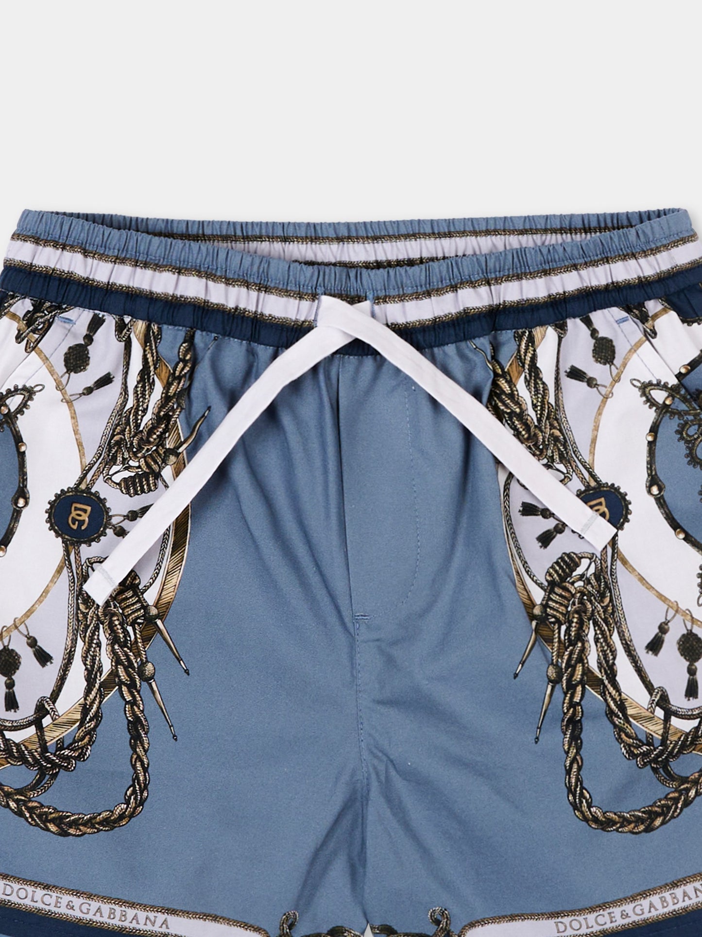 Shorts multicolor per neonato con stampa corde,Dolce & Gabbana Kids,L14Q07 FI5NQ HT5XB
