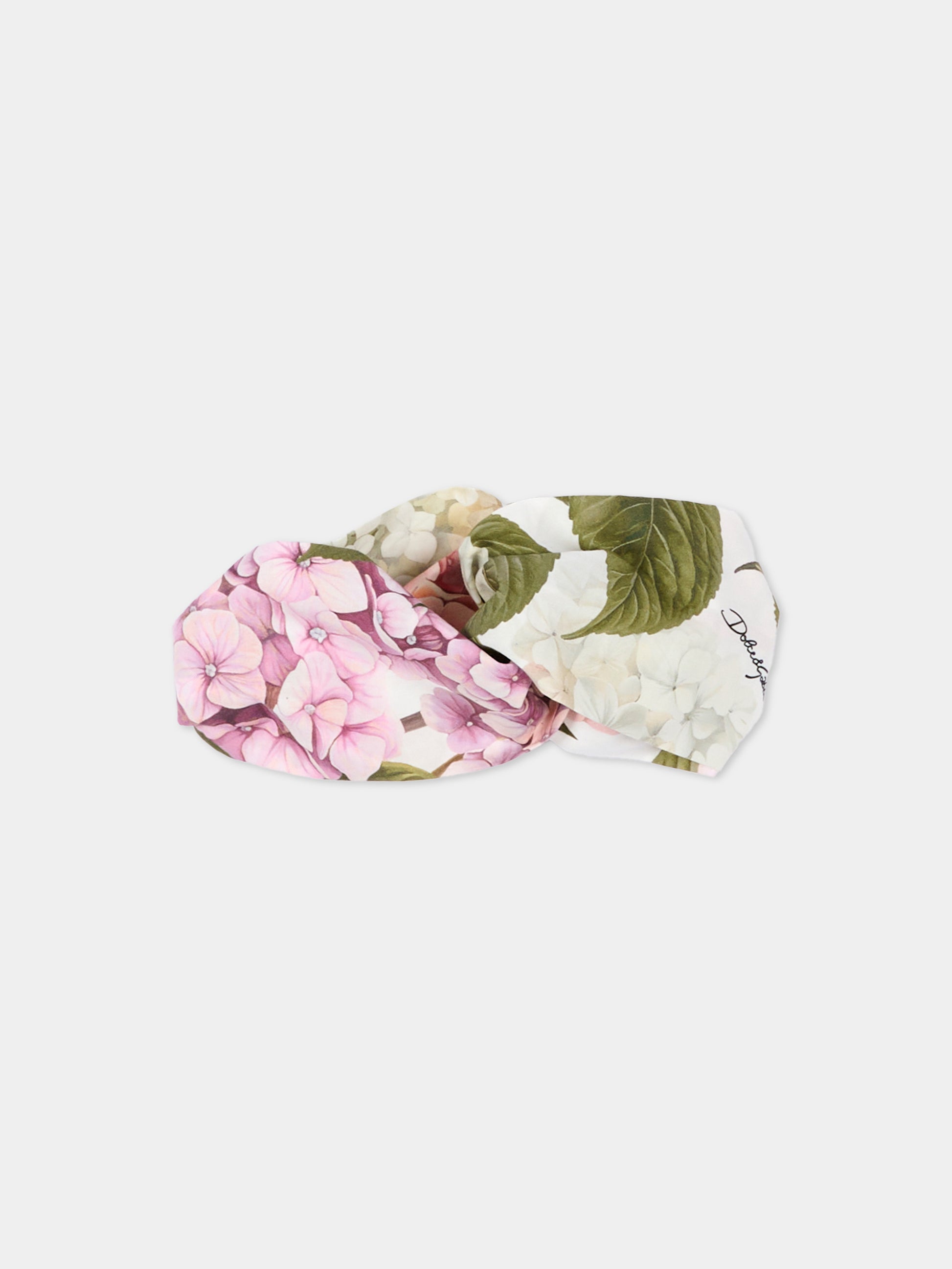 Fascia multicolor per bambina floreale,Dolce & Gabbana Kids,LN5H09 HS5UG HA5XG