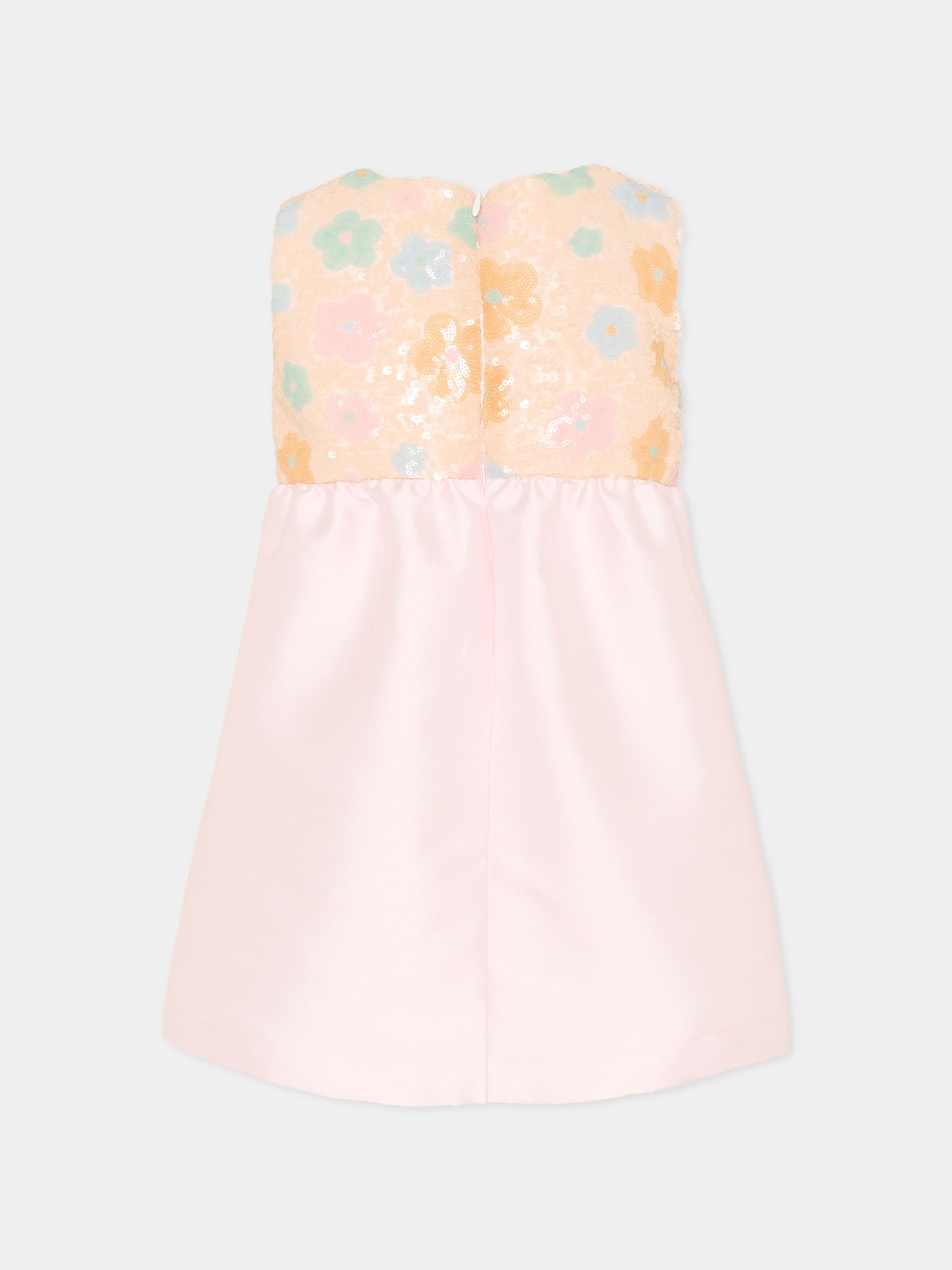 Abito rosa per bambina con paillettes,Simonetta,SY1B22-U0277 500MC