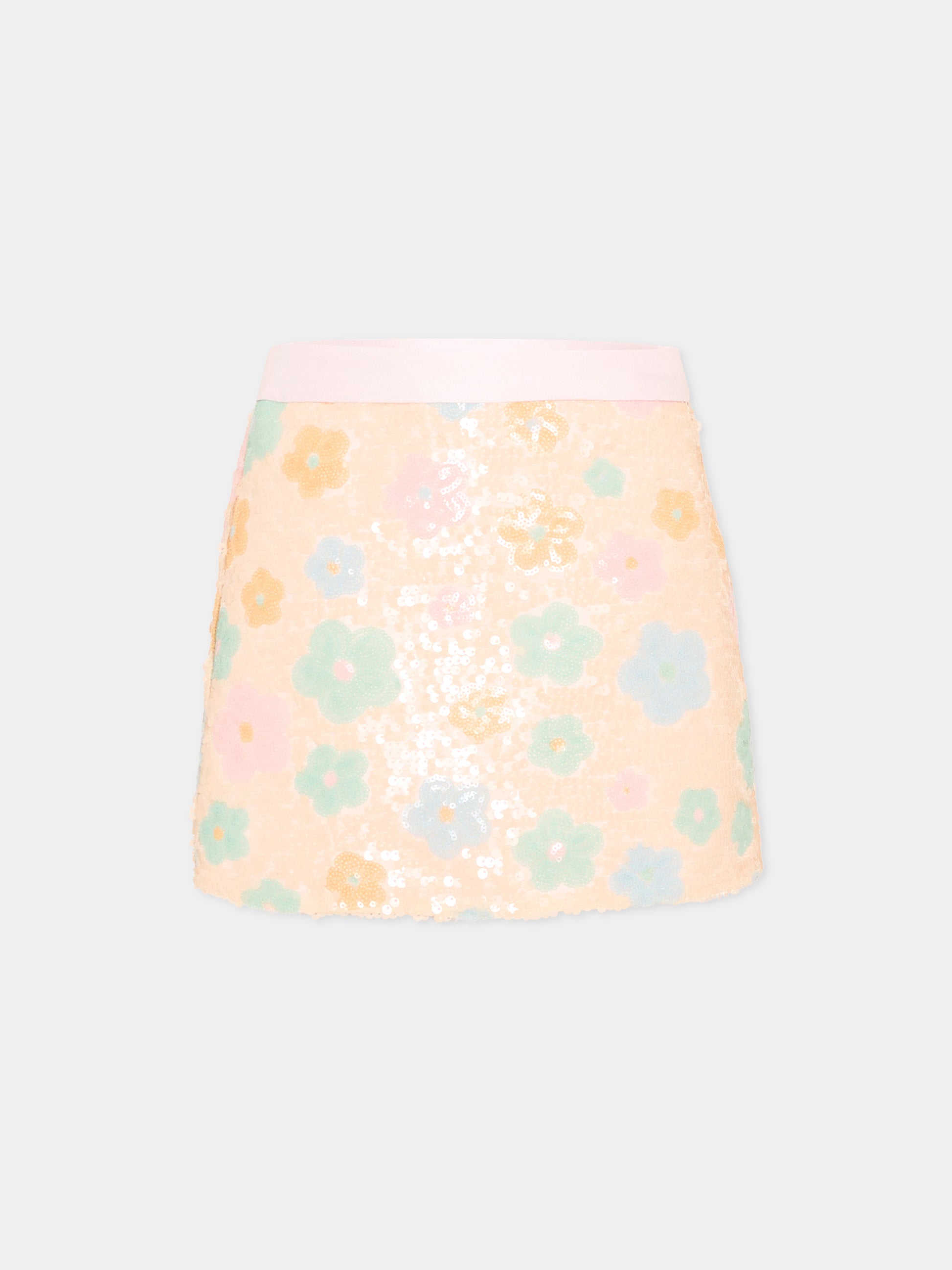 Gonna rosa per bambina con paillettes,Simonetta,SY7A21-U0277 500MC