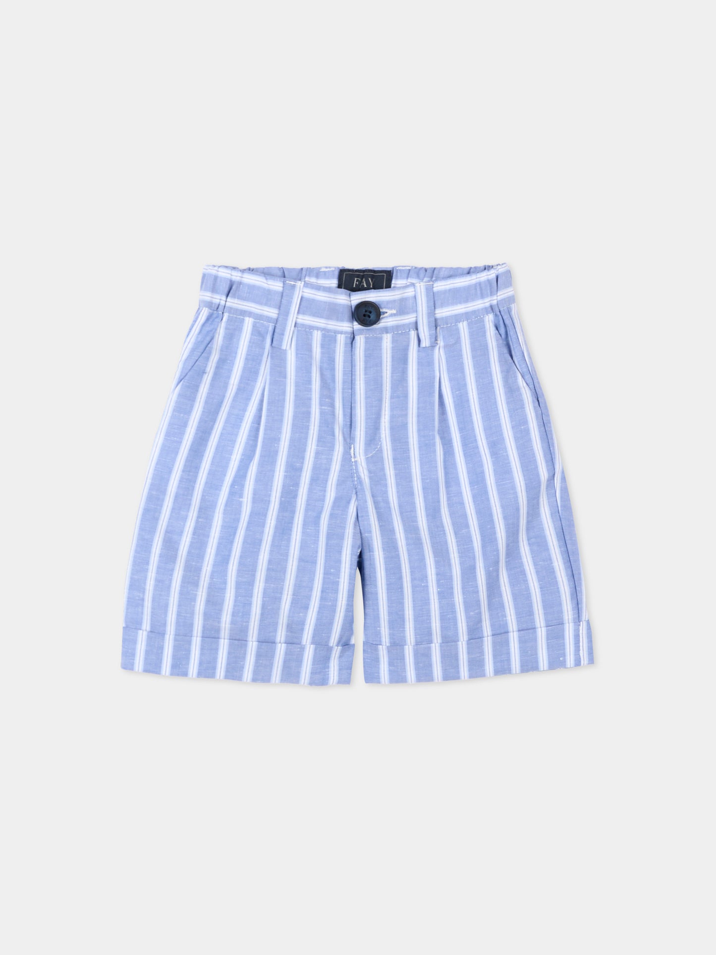 Shorts blu a righe per neonato,Fay Kids,FY6539 Z3751 100BL