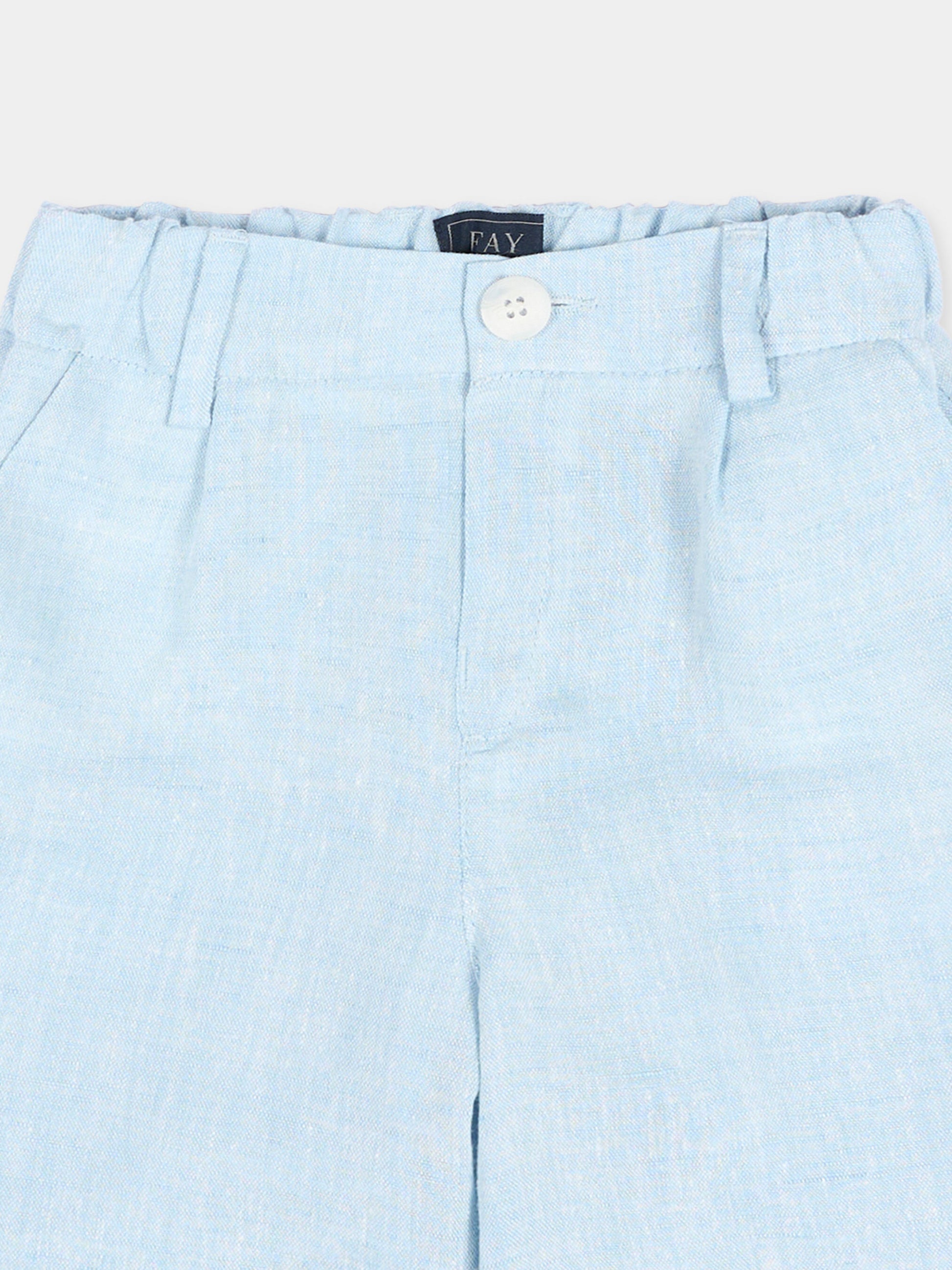 Shorts celeste per neonato,Fay Kids,FY6579 I0318 607