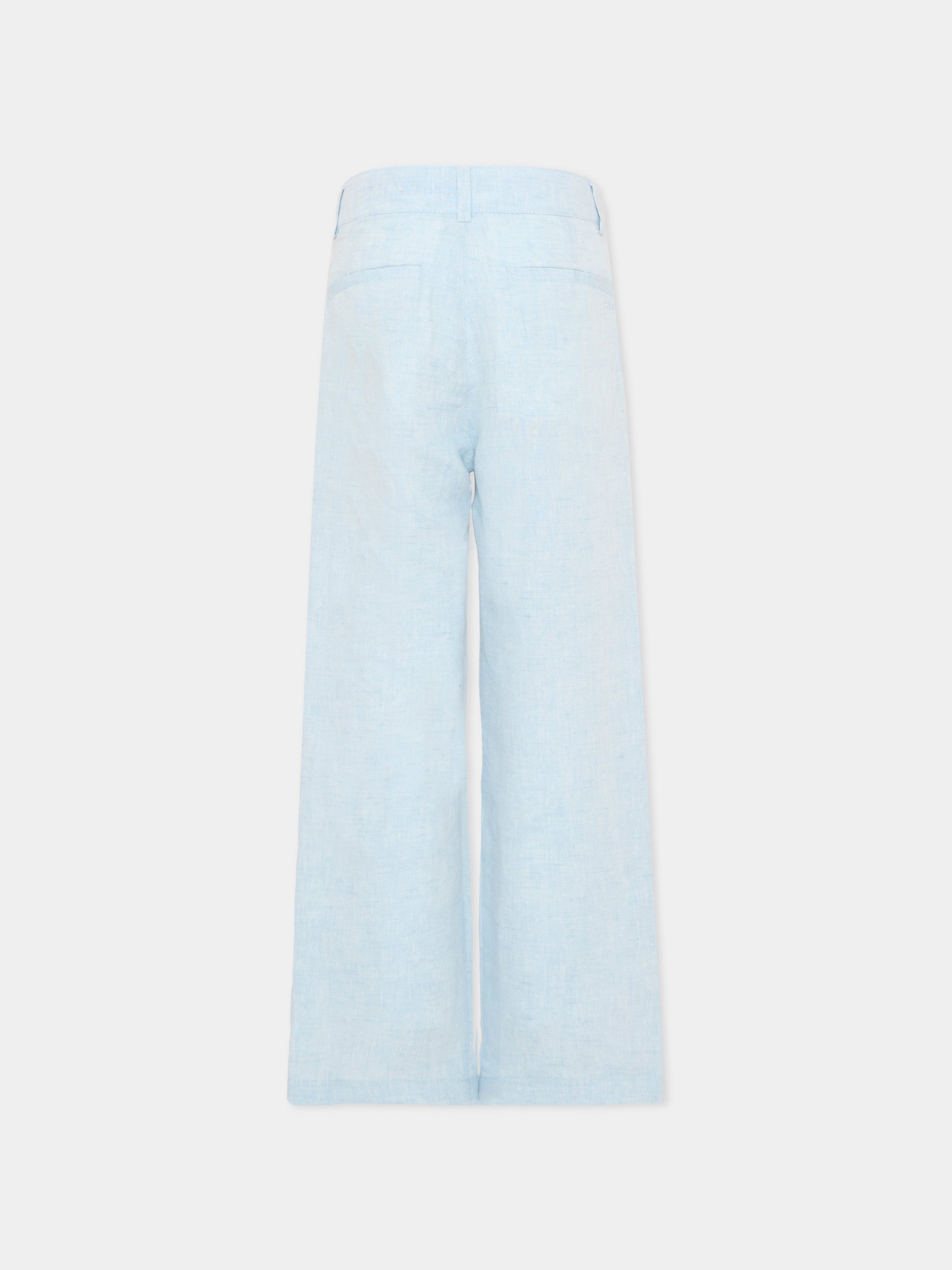 Pantaloni casual celeste per bambino,Fay Kids,FY6P50 I0318 607