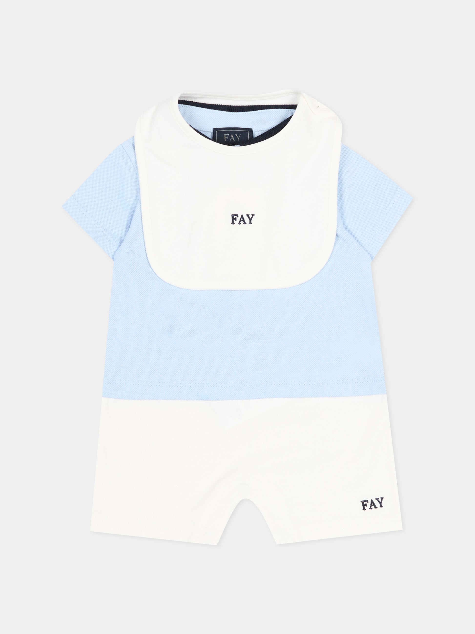 Pagliaccetto multicolor per neonato con logo,Fay Kids,FYB501 Z3707 652AV