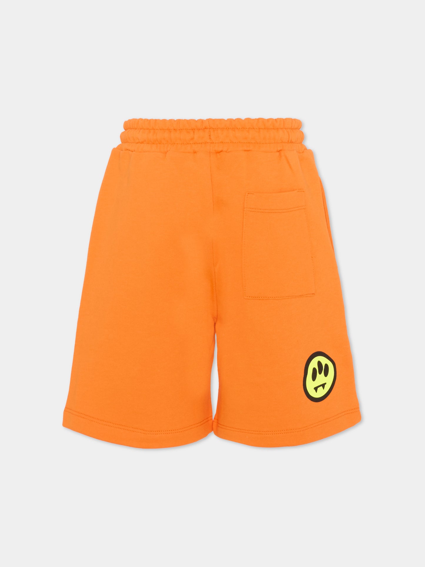 Shorts sportivi arancioni per bambini con logo,Barrow,S6BKJUBE010 BW315
