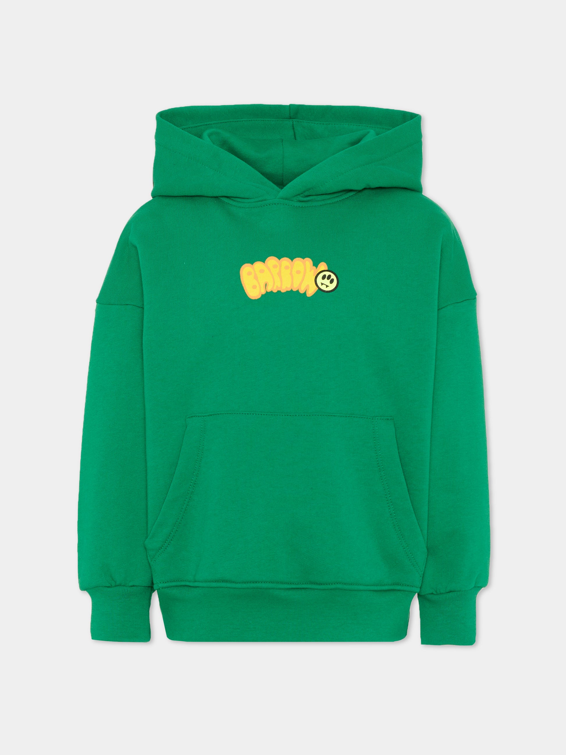 Felpa verde Barrow per bambini con logo,Barrow,S6BKJUHS002 080