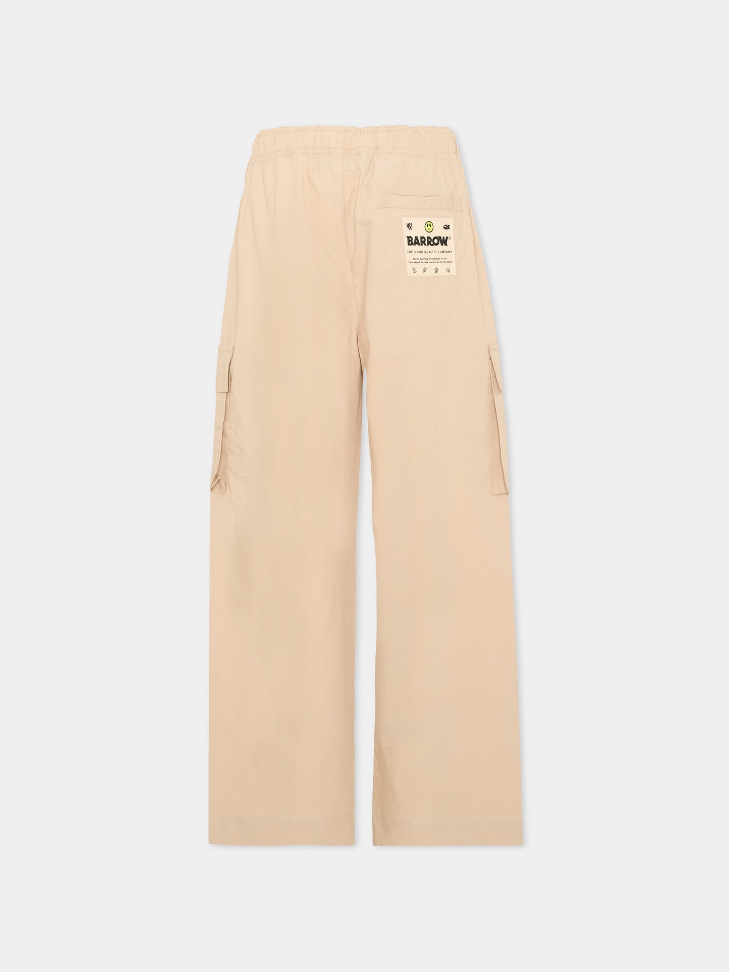 Pantaloni beige per bambino cargo logo,Barrow,S6BKJUPA037 092