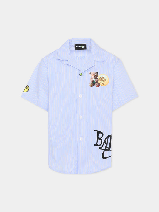 Camicia multicolor per bambino con logo,Barrow,S6BKJUSI051 140