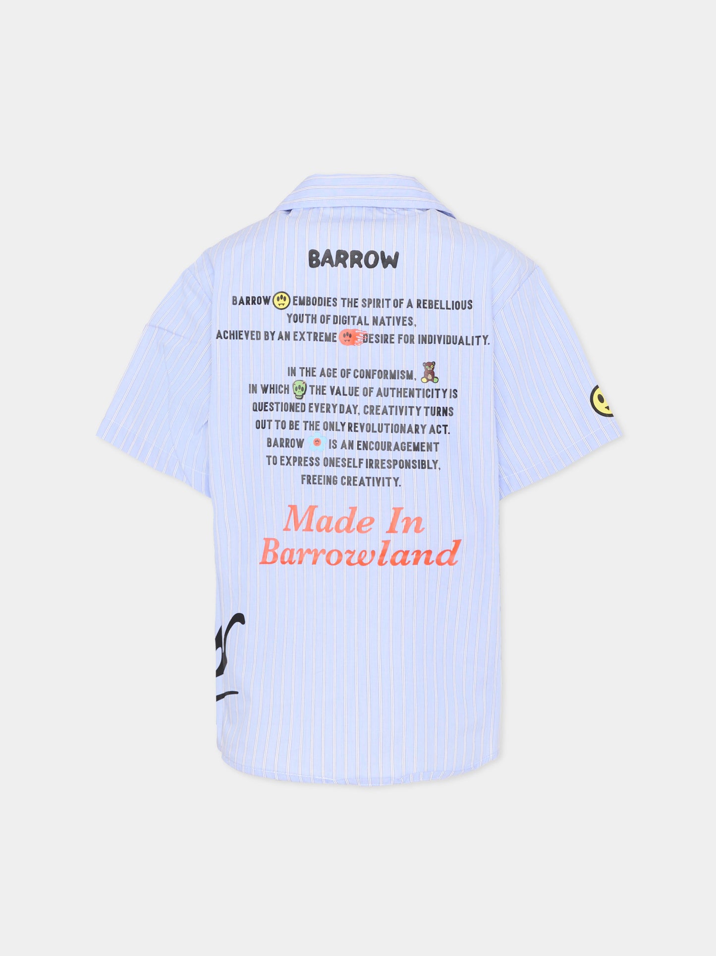 Camicia multicolor per bambino con logo,Barrow,S6BKJUSI051 140