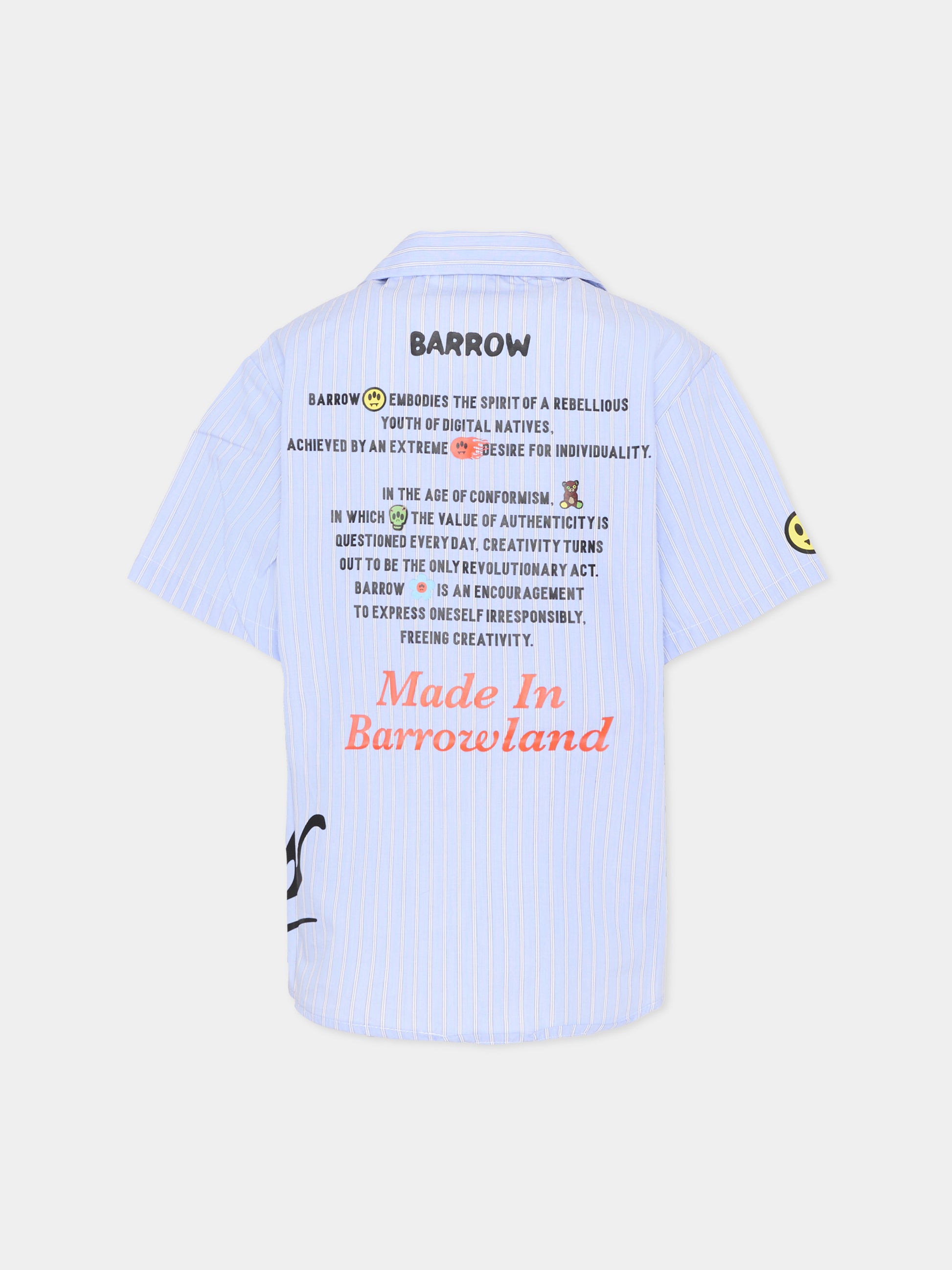 Camicia multicolor per bambino con logo,Barrow,S6BKJUSI051 140