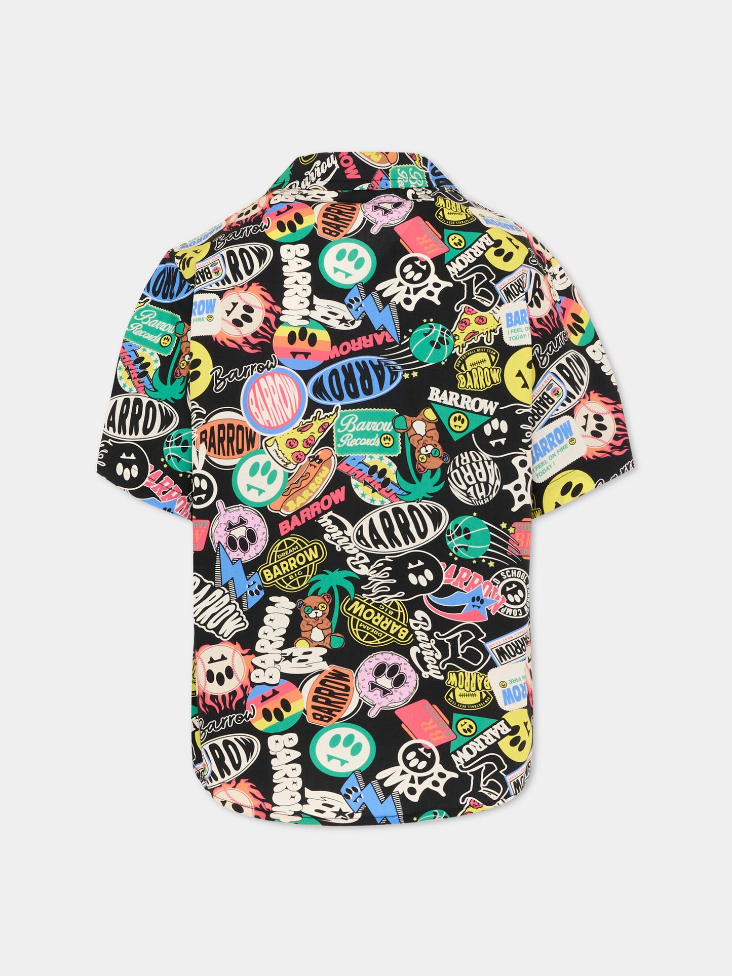 Camicia multicolor per bambino con stampe,Barrow,S6BKJUSI054 140