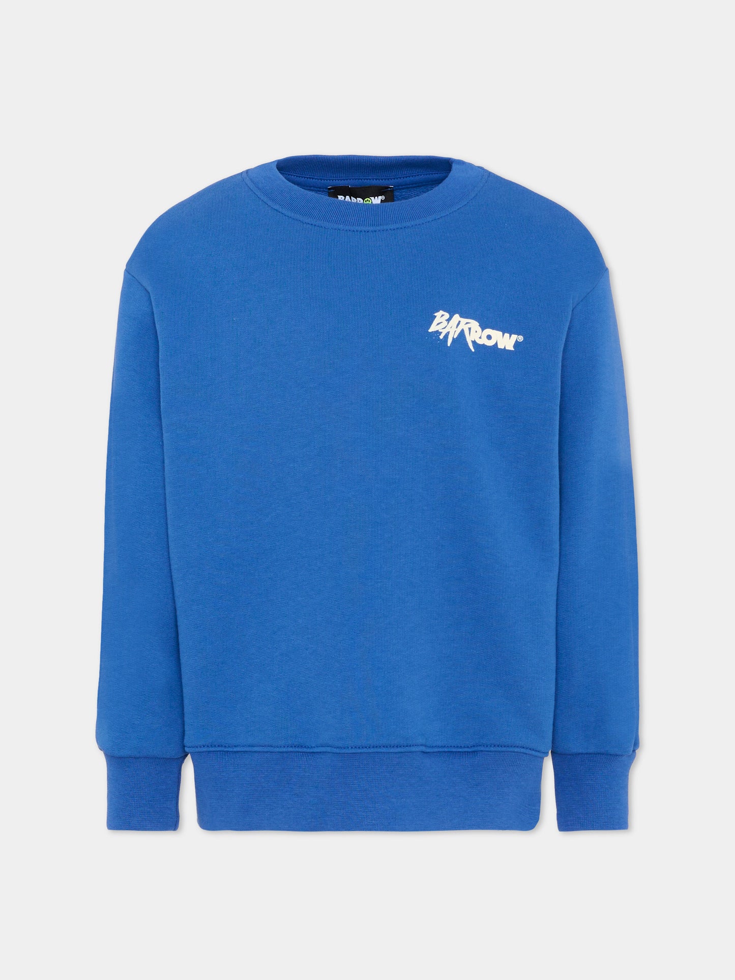 Felpa blu Barrow per bambino con stampa,Barrow,S6BKJUSW081 BW310