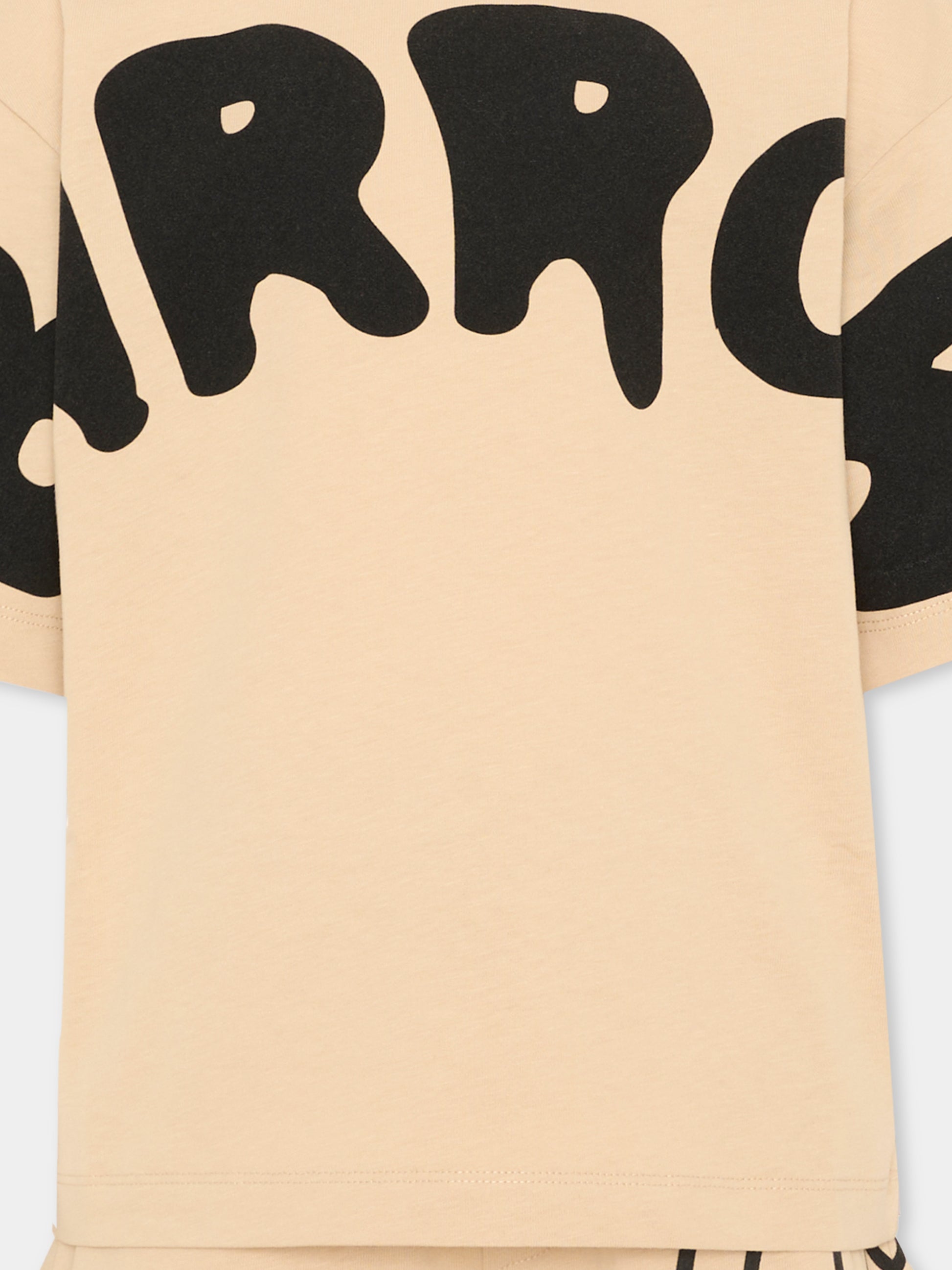 Completo sportivo beige per bambino con logo,Barrow,S6BKJUTB030 092