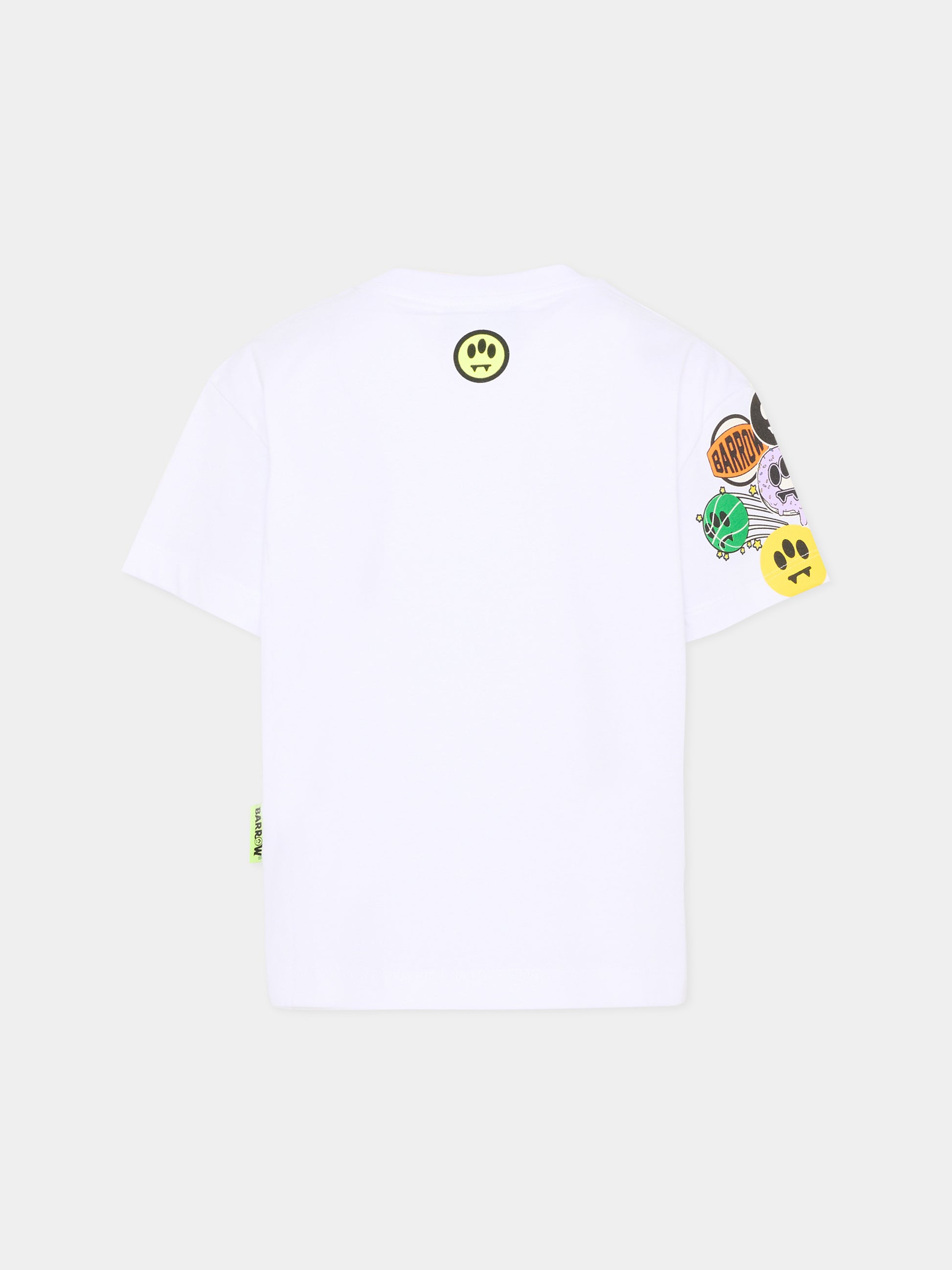 T-Shirt bianca per bambino con stampe pop,Barrow,S6BKJUTH073 002