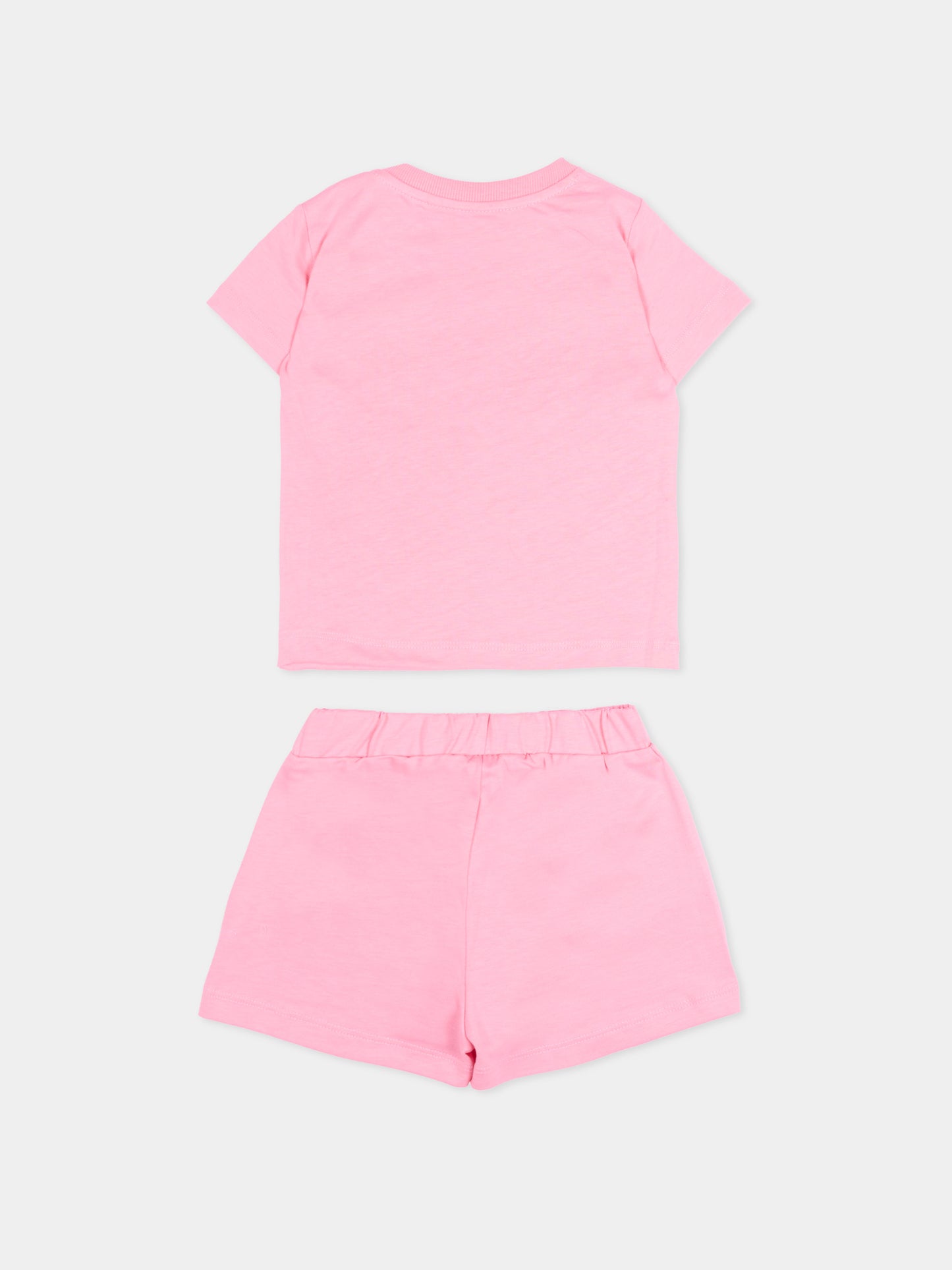 Completo sportivo rosa per neonata con stampe pop,Barrow,S6BKNGTR198 BW311