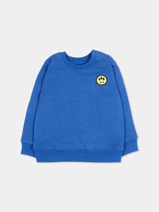 Felpa blu per neonato con logo,Barrow,S6BKUNSW209 BW310