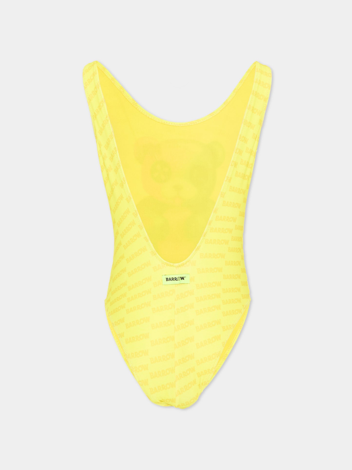 Costume intero giallo per bambina con orsetto,Barrow,S6BKJGSM236 023