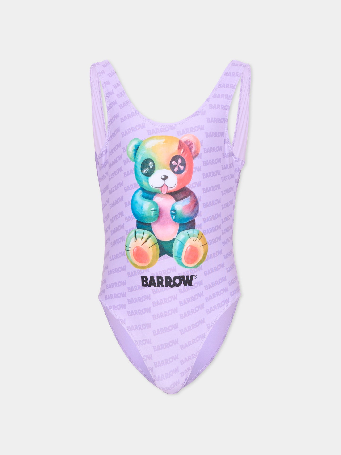 Costume intero lilla per bambina con orsetto,Barrow,S6BKJGSM236 071