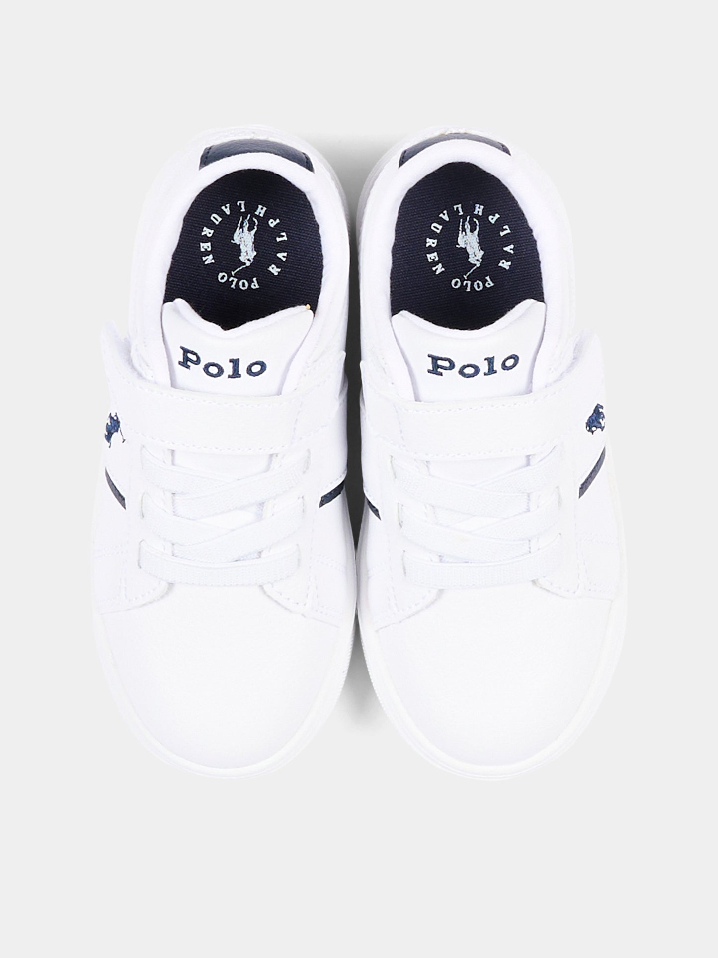 Sneakers bianche per bambino con Polo Pony,Ralph Lauren Kids,RL01172100