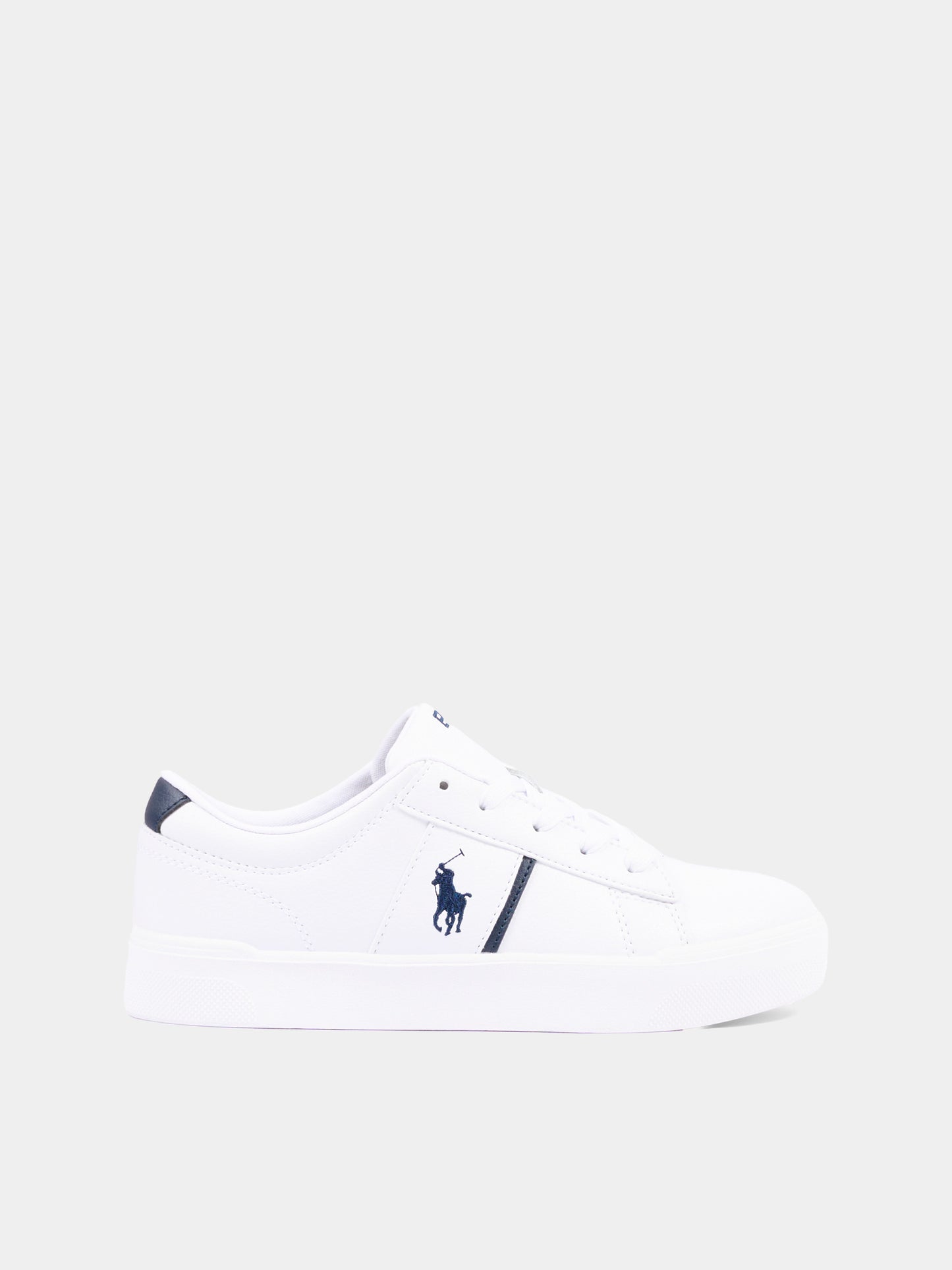 Sneakers bianche per bambino con Polo Pony,Ralph Lauren Kids,RL01267100