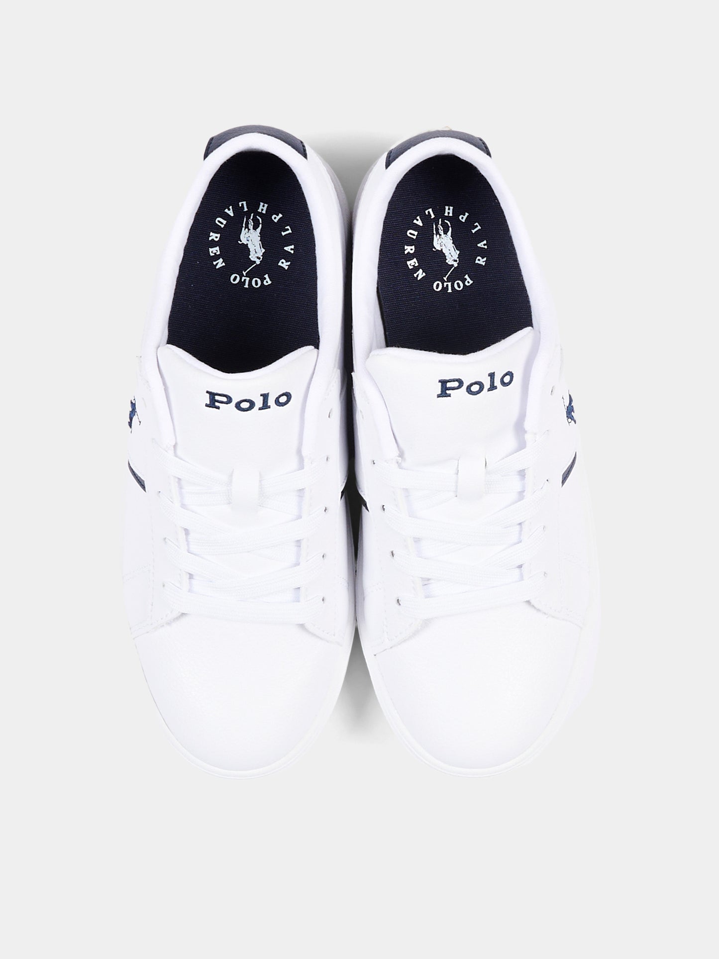 Sneakers bianche per bambino con Polo Pony,Ralph Lauren Kids,RL01267100