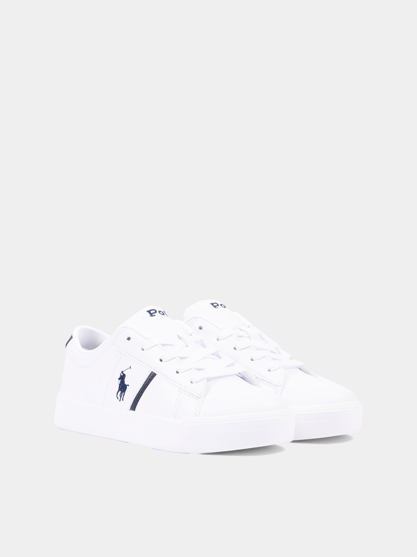 Sneakers bianche per bambino con Polo Pony,Ralph Lauren Kids,RL01267100