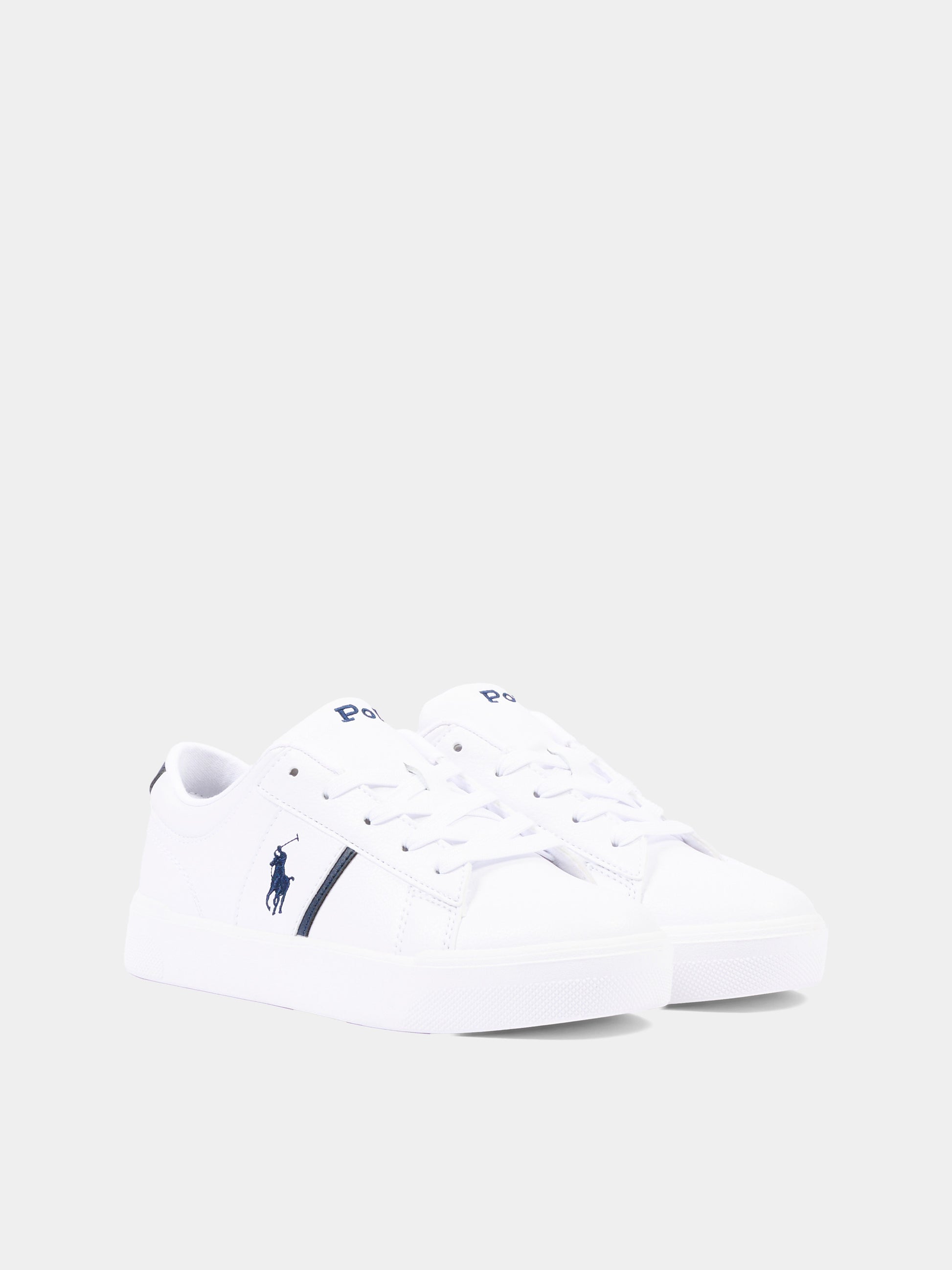Sneakers bianche per bambino con Polo Pony,Ralph Lauren Kids,RL01267100