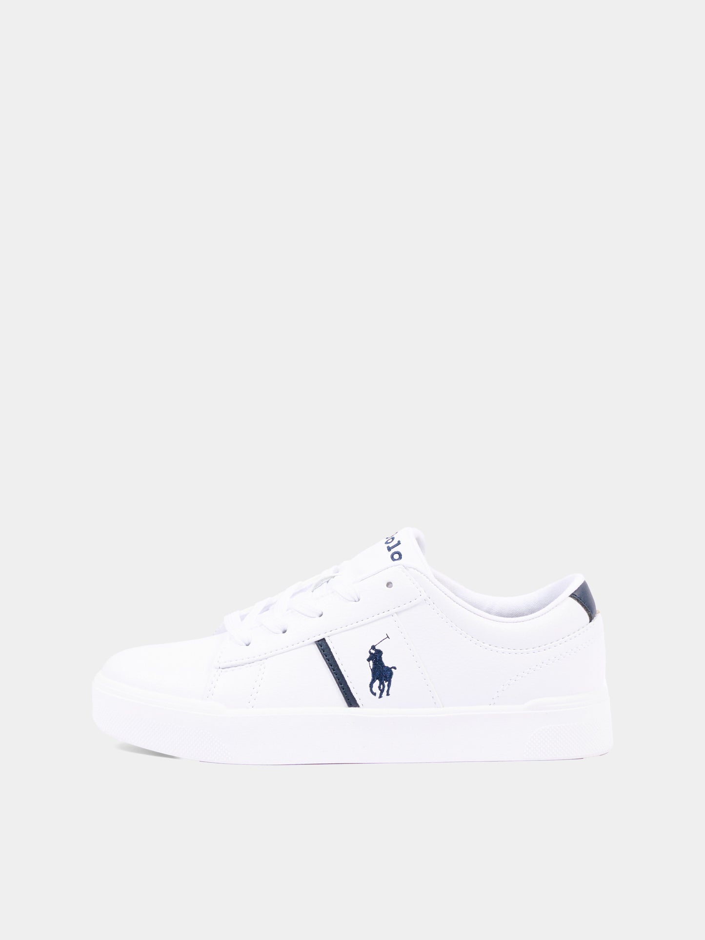 Sneakers bianche per bambino con Polo Pony,Ralph Lauren Kids,RL01267100