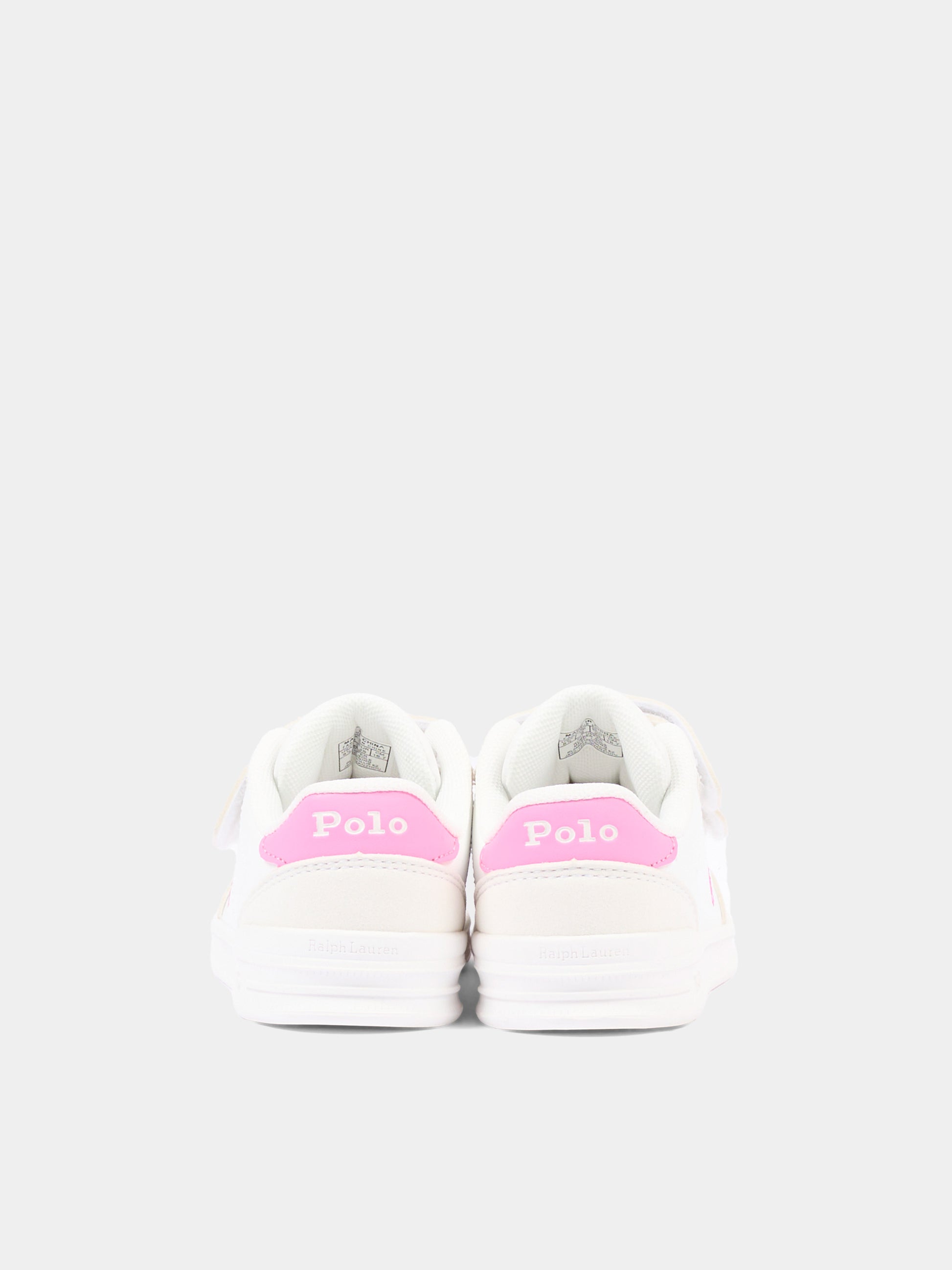 Sneakers bianche per bambina con Polo Pony,Ralph Lauren Kids,RL04949102