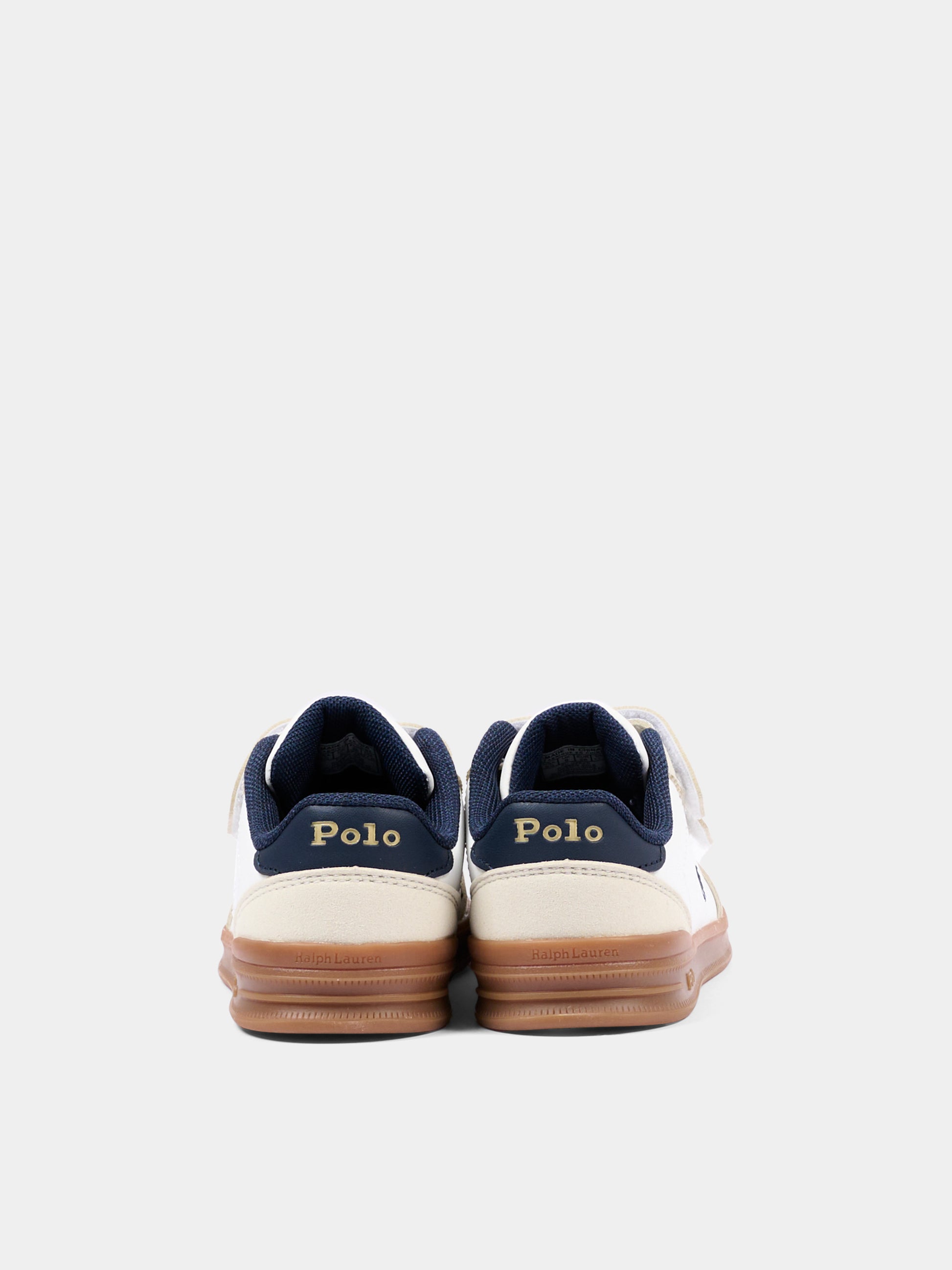 Sneakers bianche per bambini con Polo Pony,Ralph Lauren Kids,RL04949103