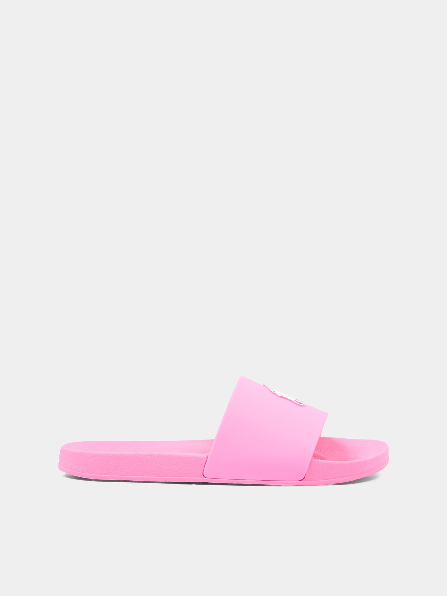 Ciabatte rosa per bambina con logo,Ralph Lauren Kids,RL04957668