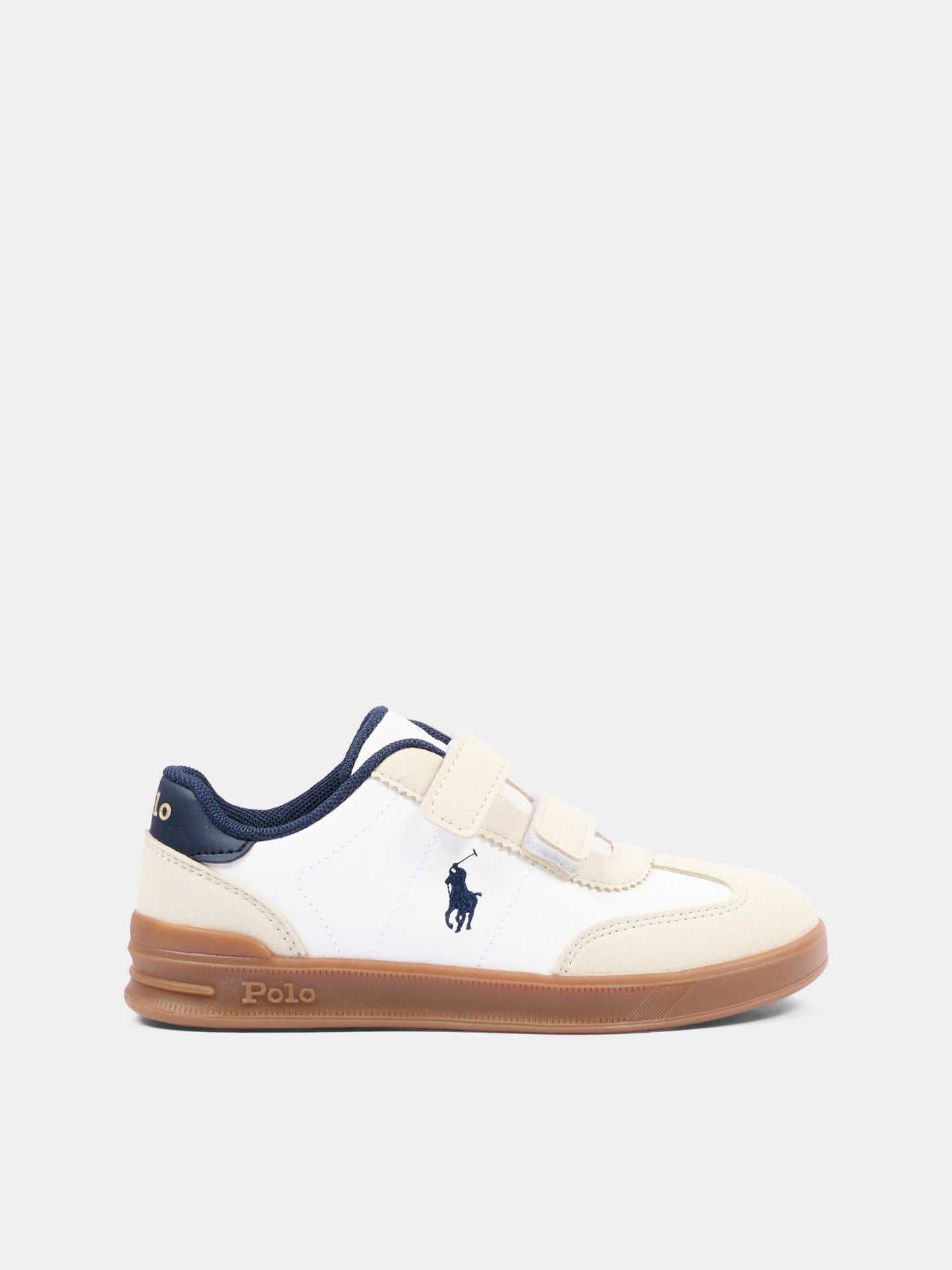 Sneakers bianche per bambini con Polo Pony,Ralph Lauren Kids,RL04997103