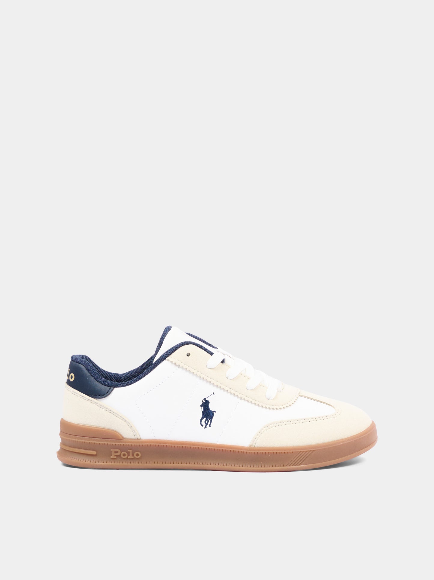Sneakers bianche per bambini con Polo Pony,Ralph Lauren Kids,RL04998104