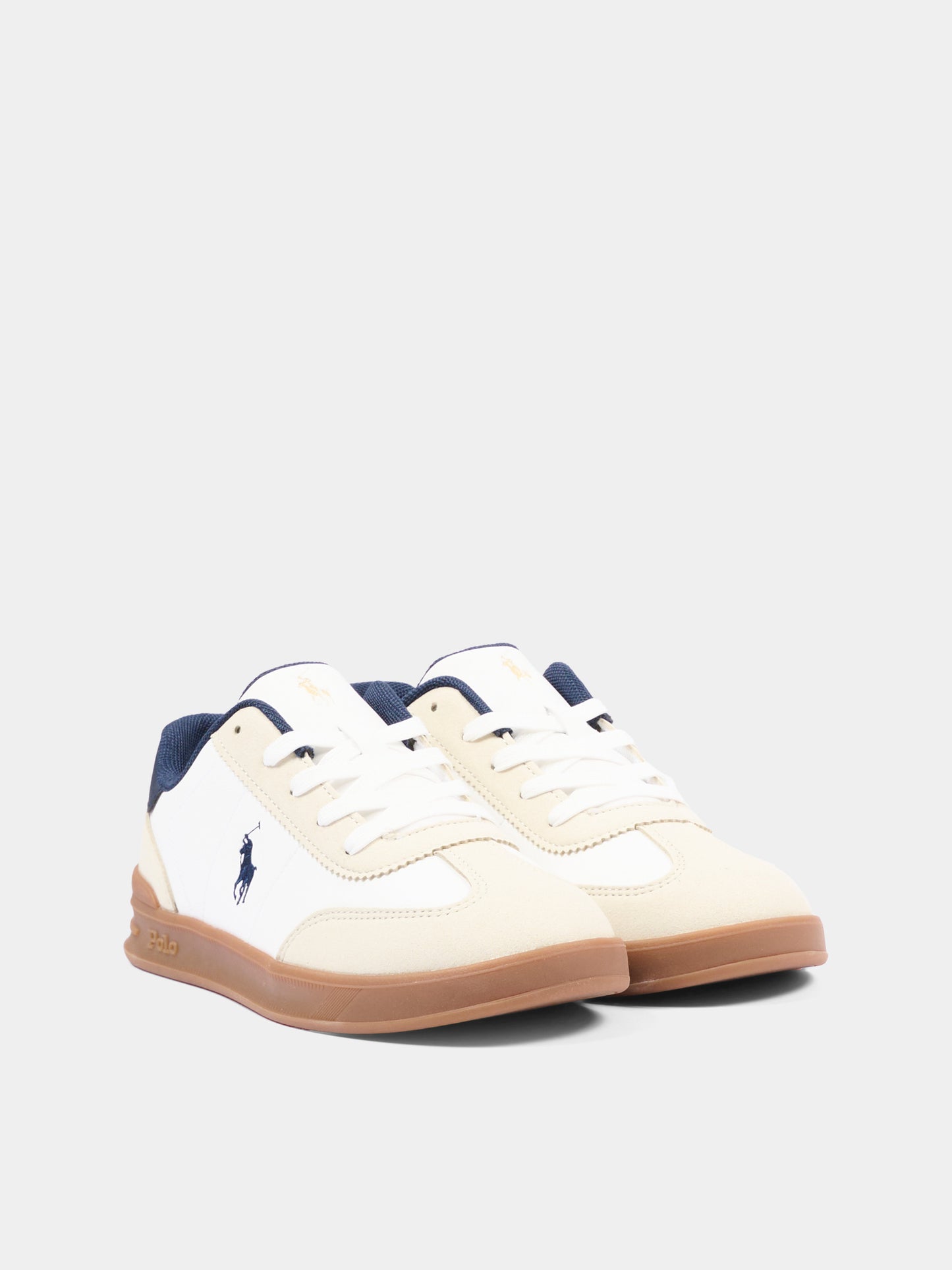 Sneakers bianche per bambini con Polo Pony,Ralph Lauren Kids,RL04998104