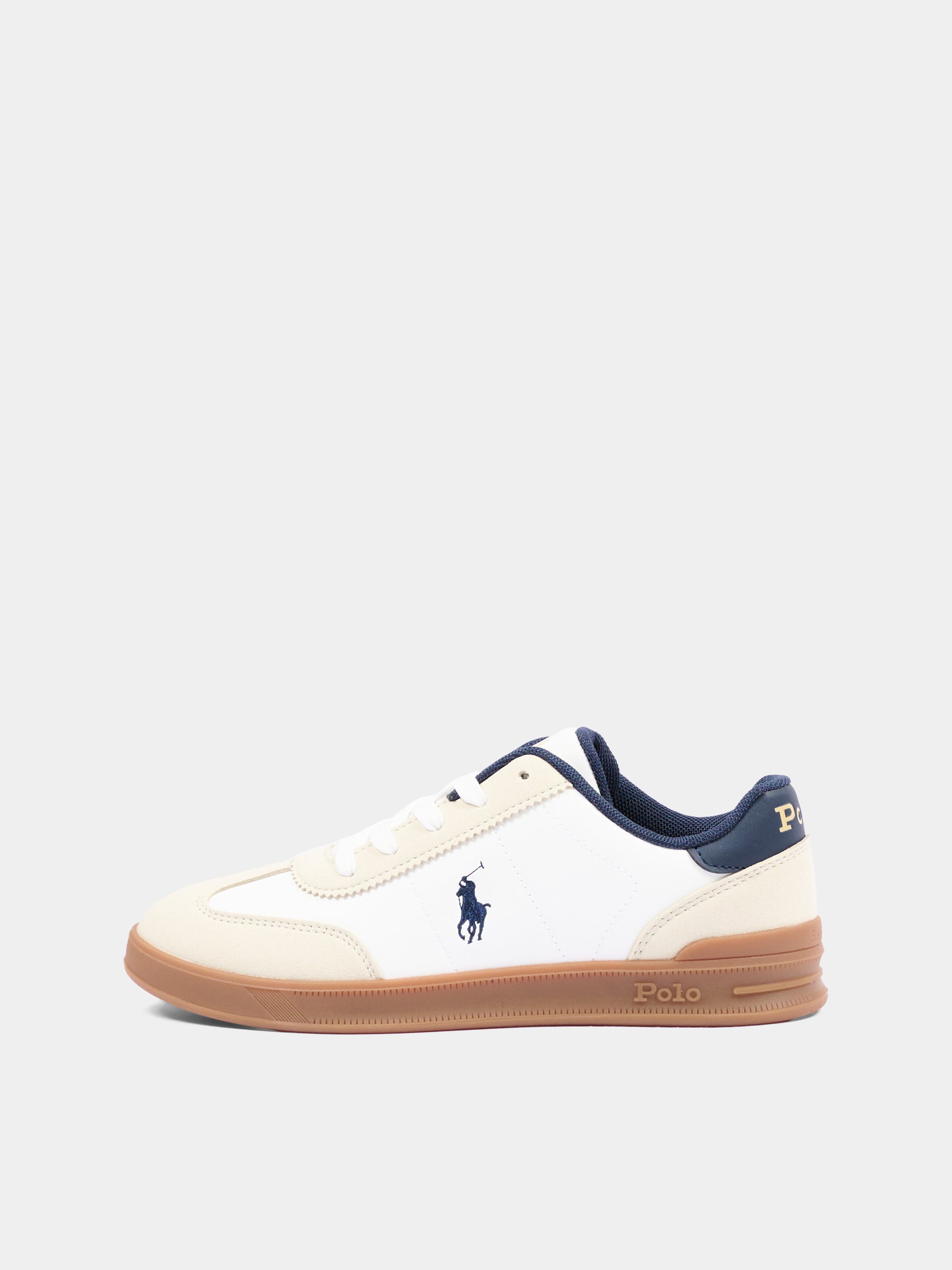 Sneakers bianche per bambini con Polo Pony,Ralph Lauren Kids,RL04998104