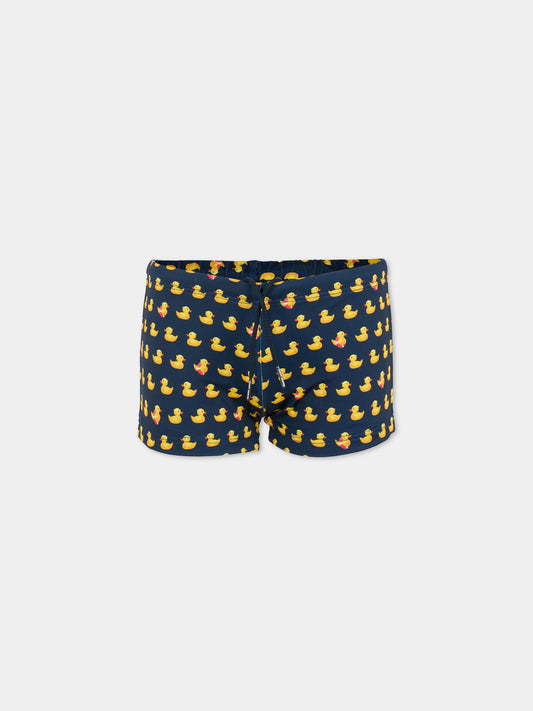 Boxer mare blu per bambino con stampa ducky,Mc2 Saint Barth,TOB0001 02678H