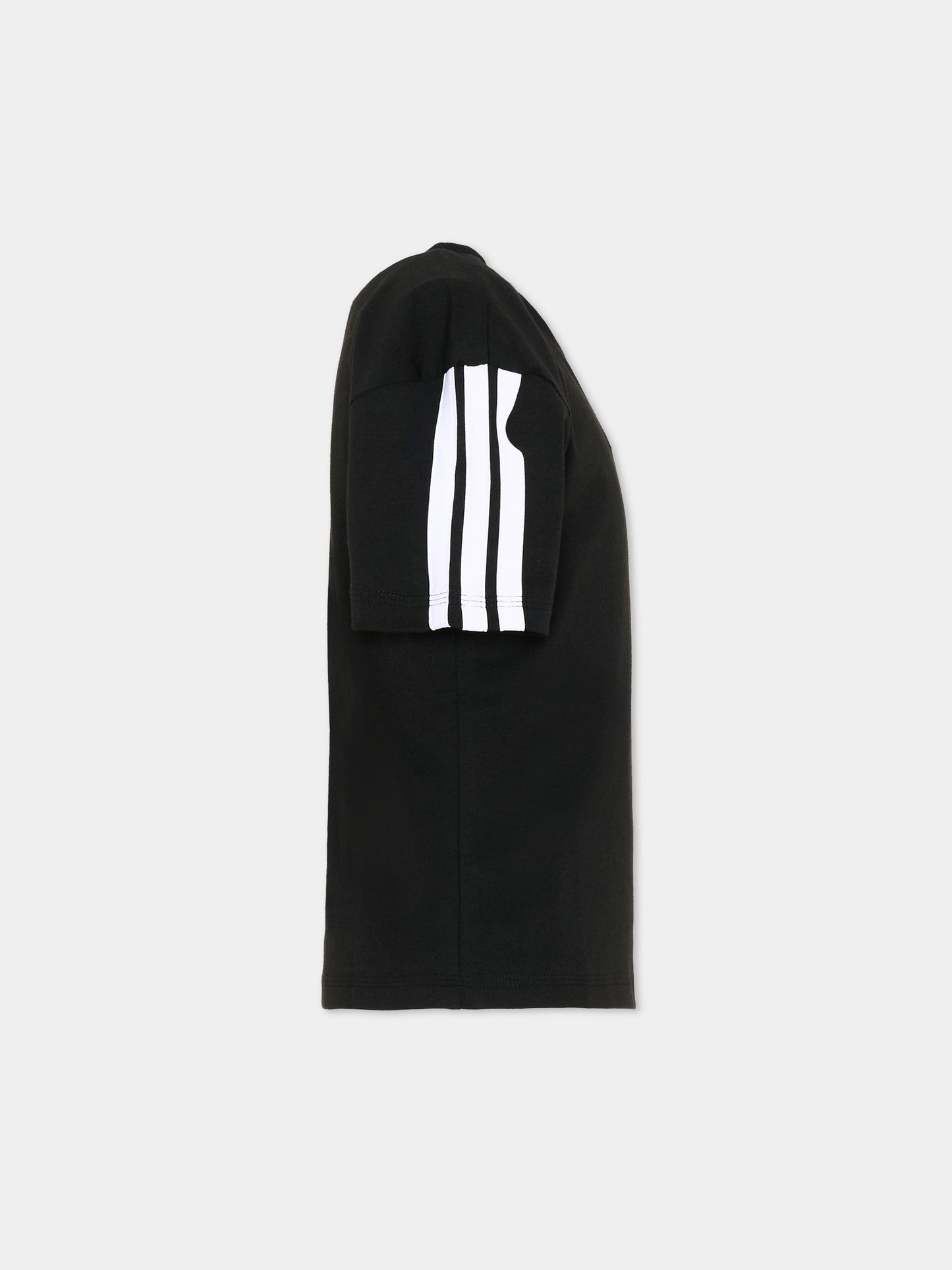 T-Shirt nera per bambini con logo,Adidas,JE0317