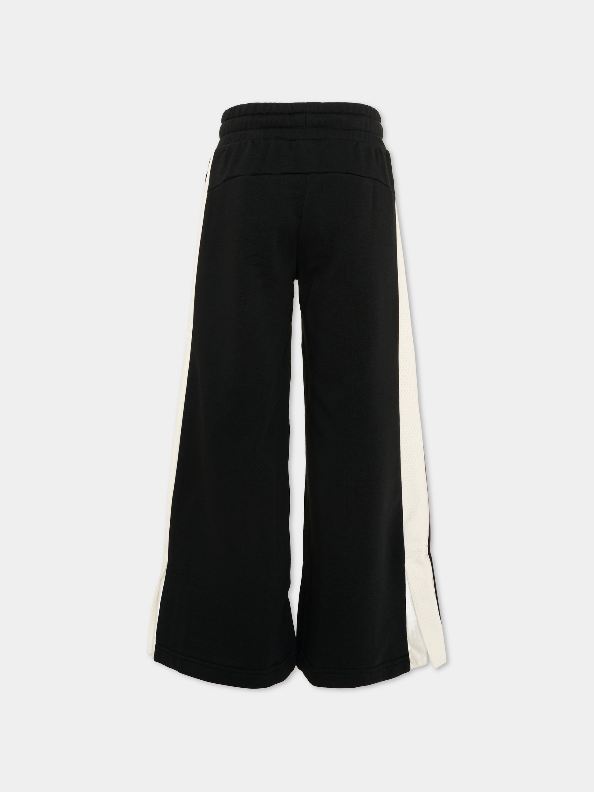 Pantalone sportivo nero per bambina con logo,Adidas,KC4644