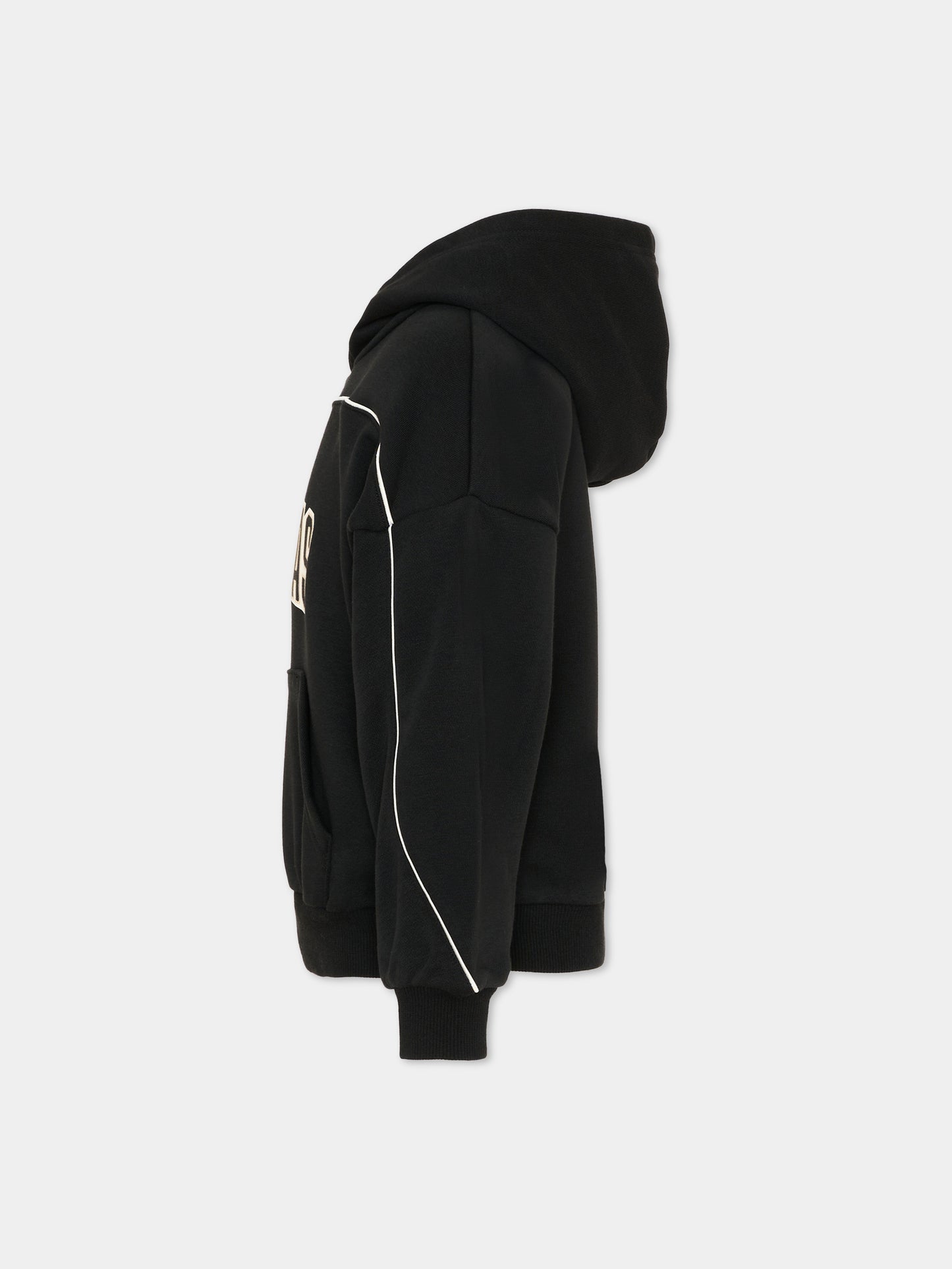 Felpa nera per bambina con logo,Adidas,KC4645