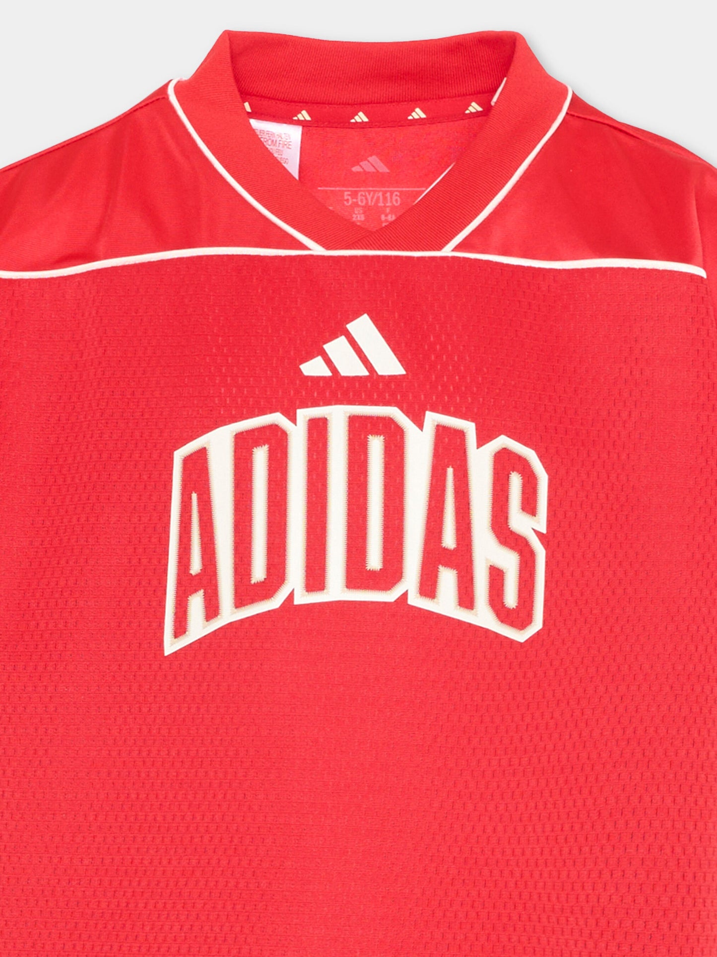 T-shirt rossa per bambino con logo,Adidas,KD3426