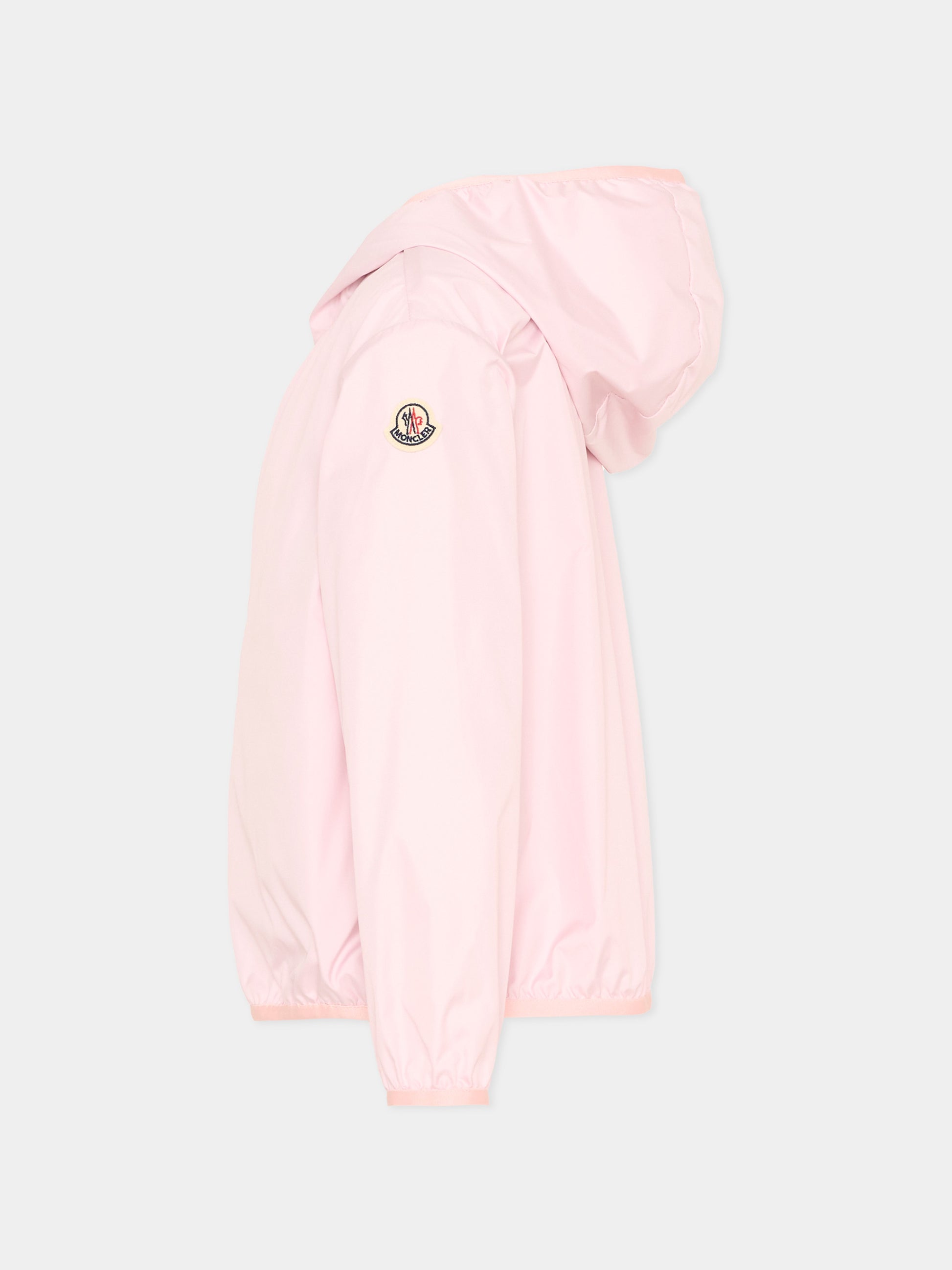 Giacca a vento rosa Fegeo per bambina con logo,Moncler Kids,L1954 1A00083 54AQE 50D