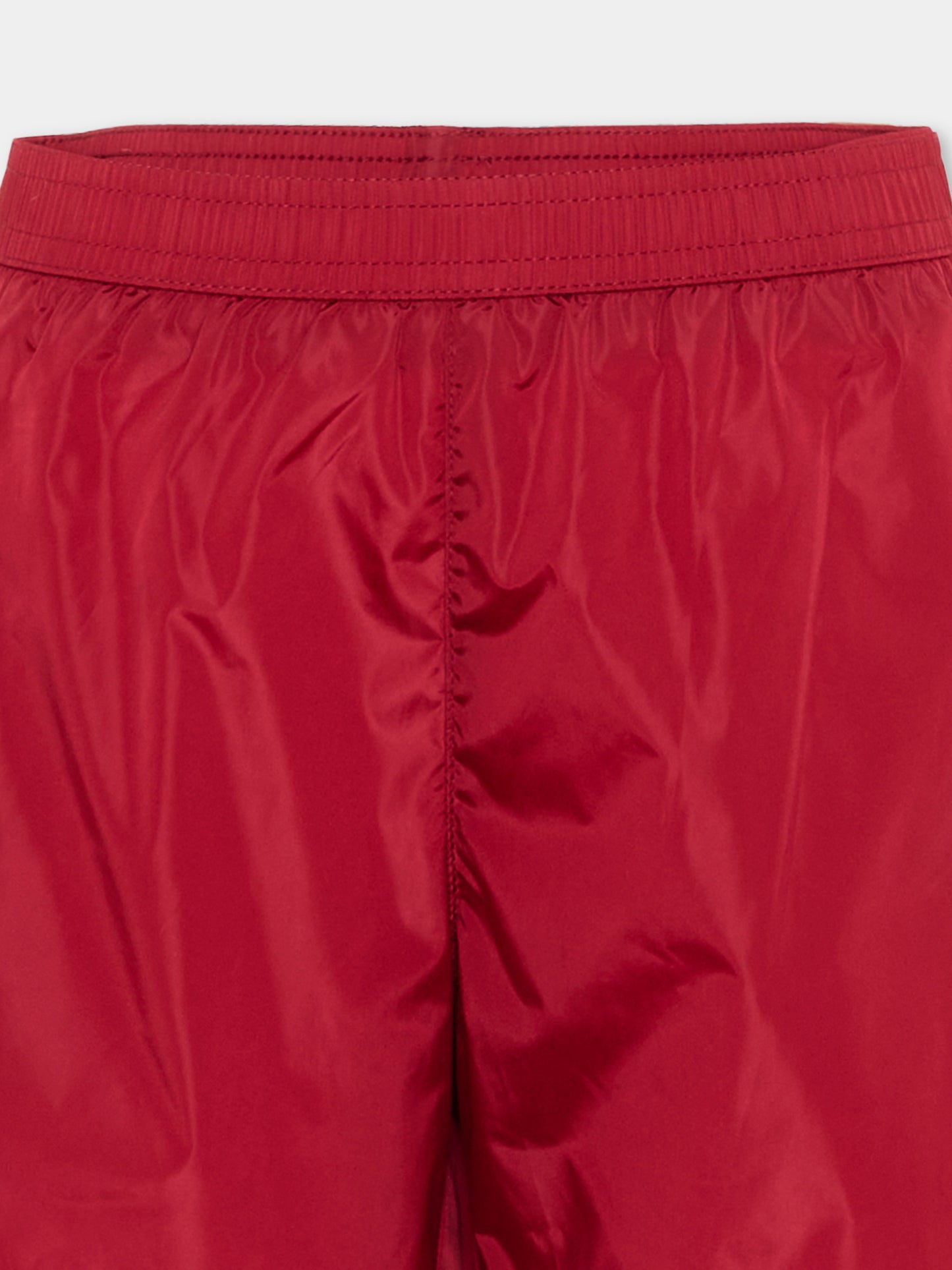 Boxer mare rosso per bambino con logo,Moncler Kids,L1954 2C00005 53326 439