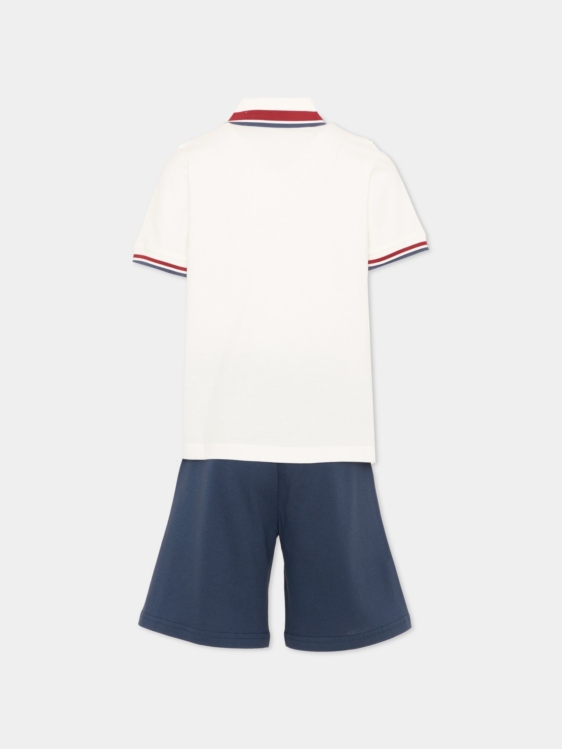 Completo sportivo bianco per bambino con logo,Moncler Kids,L1954 8M00017 8496W F71
