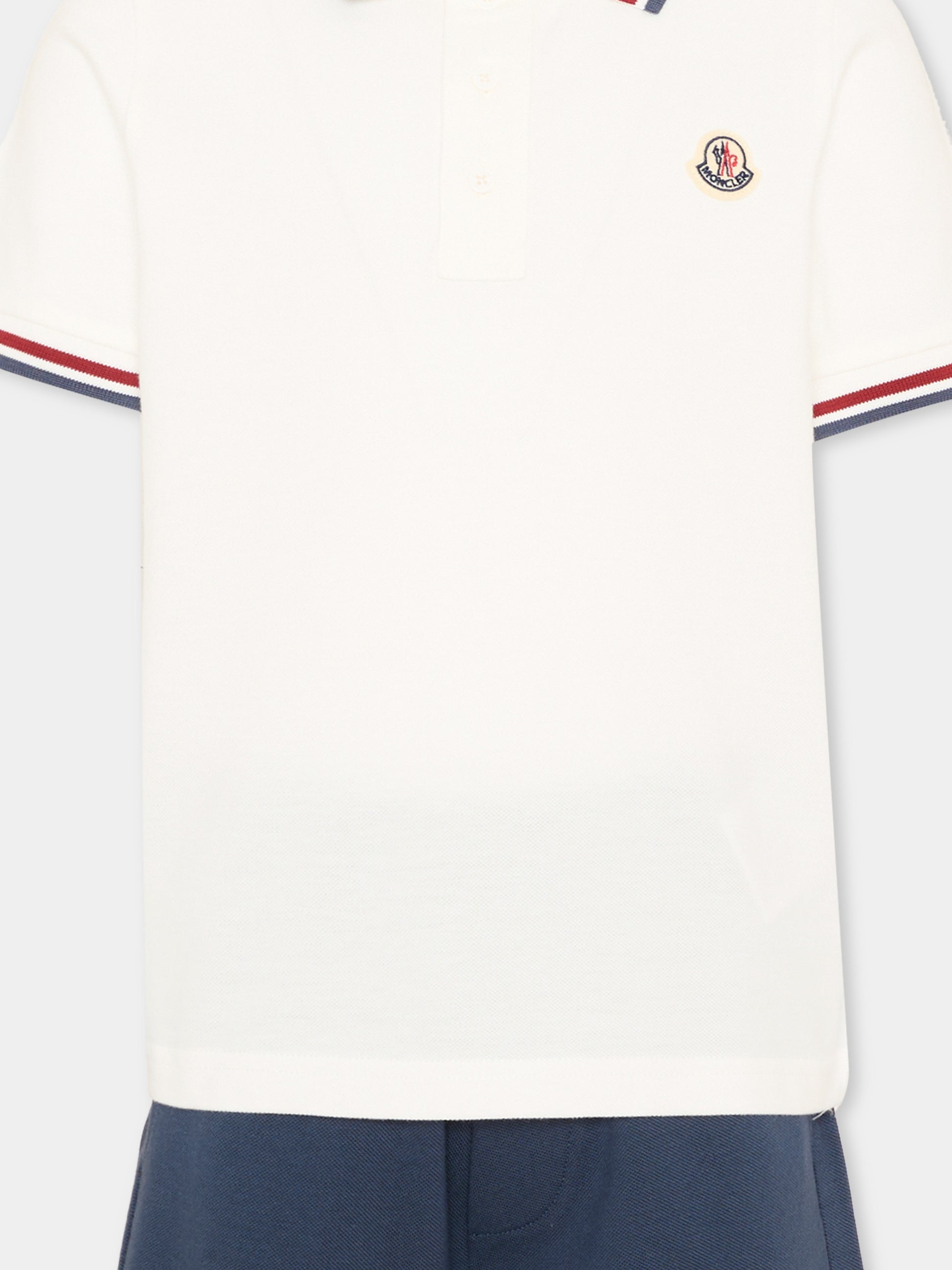 Completo sportivo bianco per bambino con logo,Moncler Kids,L1954 8M00017 8496W F71