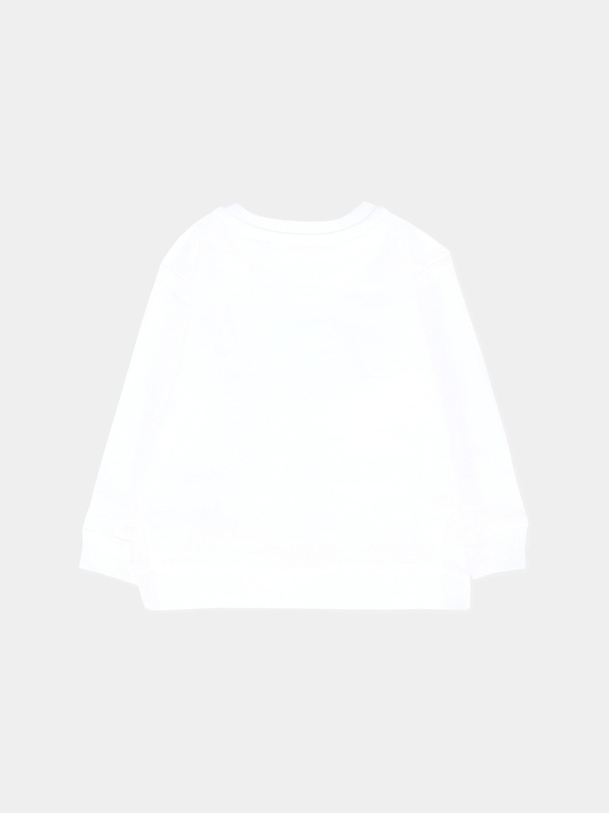 Felpa bianca per neonati con logo,Balmain Kids,6R4520 Z0001 100NE