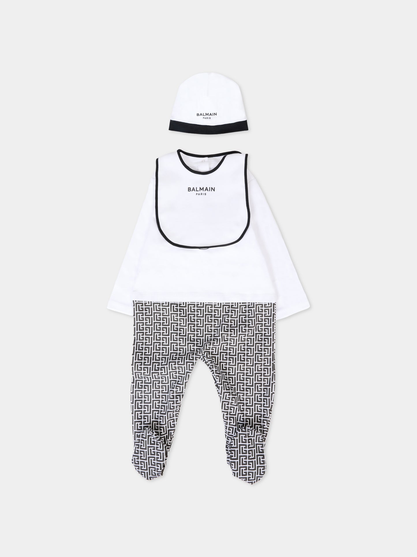 Set multicolor per neonati con iconico labirinto,Balmain Kids,6RB540 Z0209 100NE