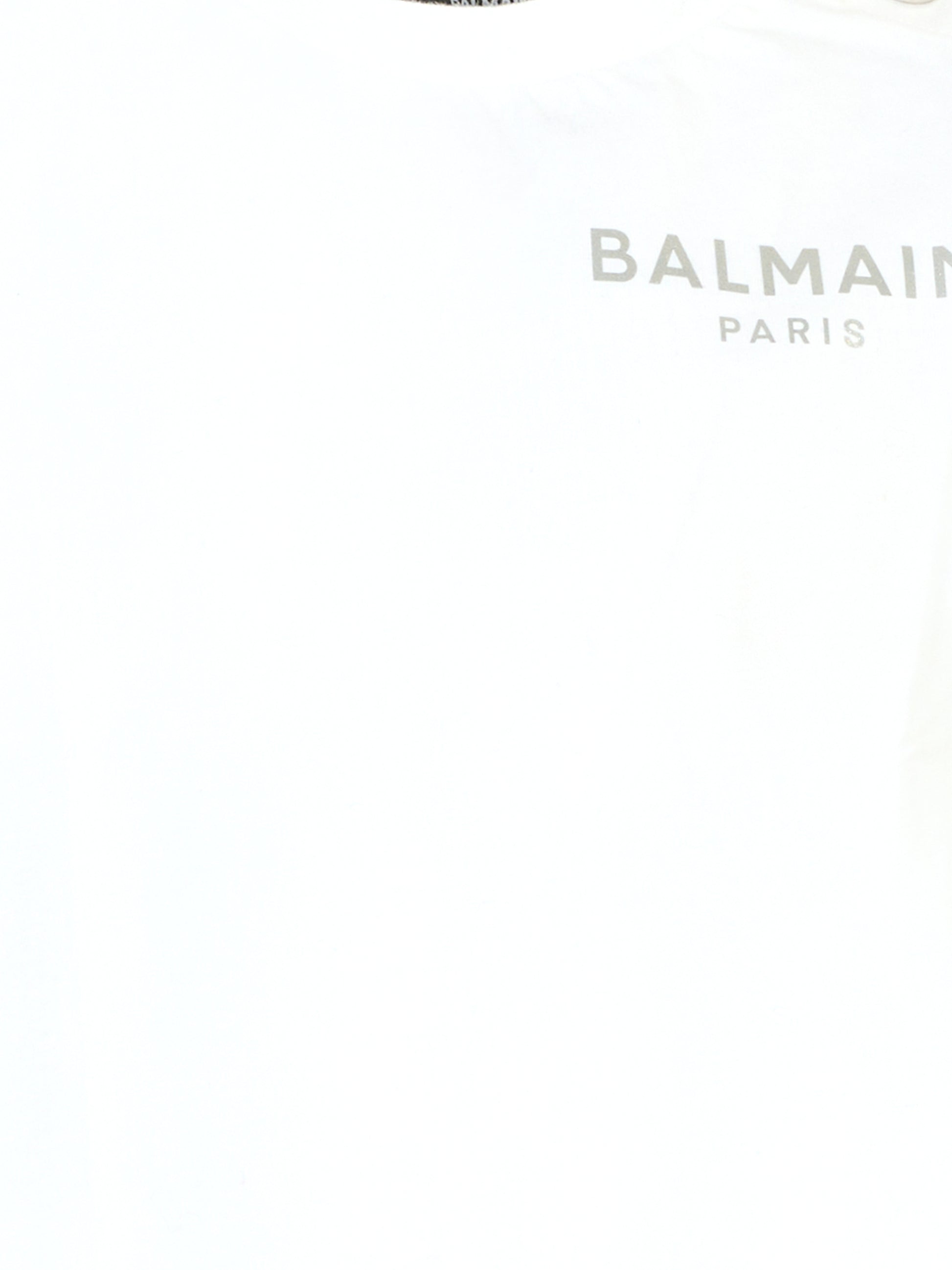 T-shirt bianca per bambini con logo,Balmain Kids,BT8A11 Z0057 100AG