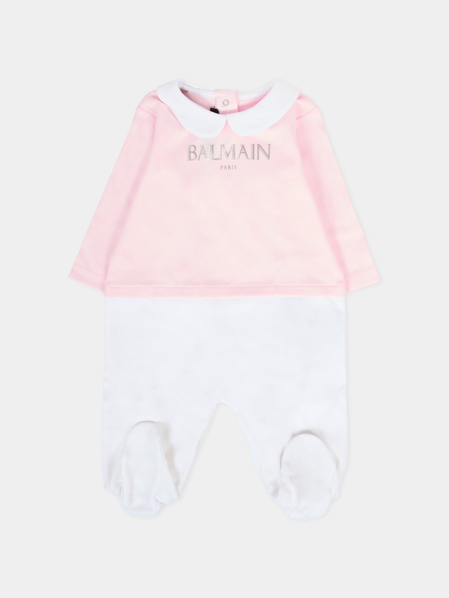 Set rosa per neonata con logo,Balmain Kids,BTB630 Z1769 540BC