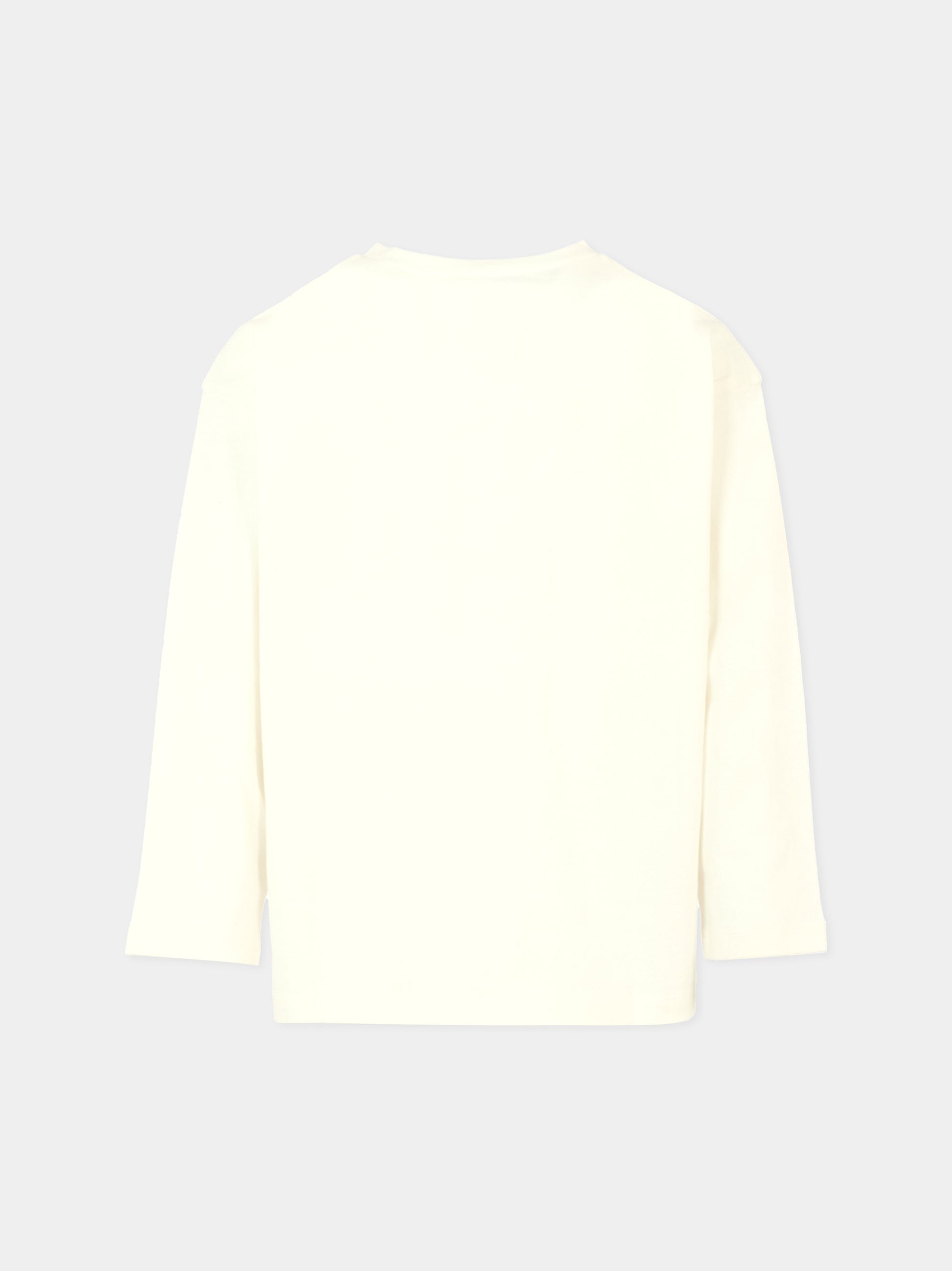 T-shirt avorio per bambina con logo,Douuod Kids,2R8O70 Z0761 101