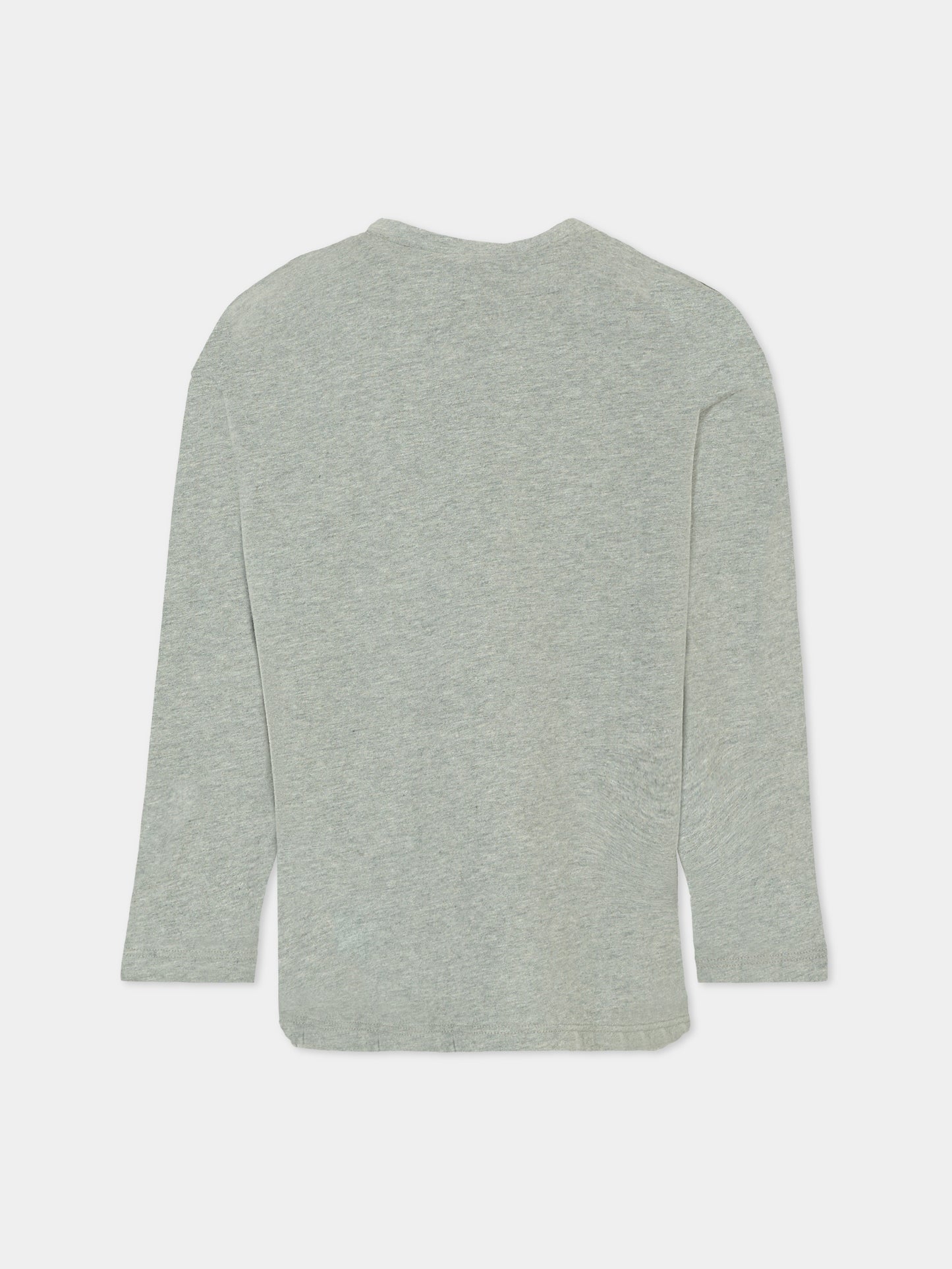 T-shirt grigia per bambina con logo,Douuod Kids,2R8O70 Z0762 918